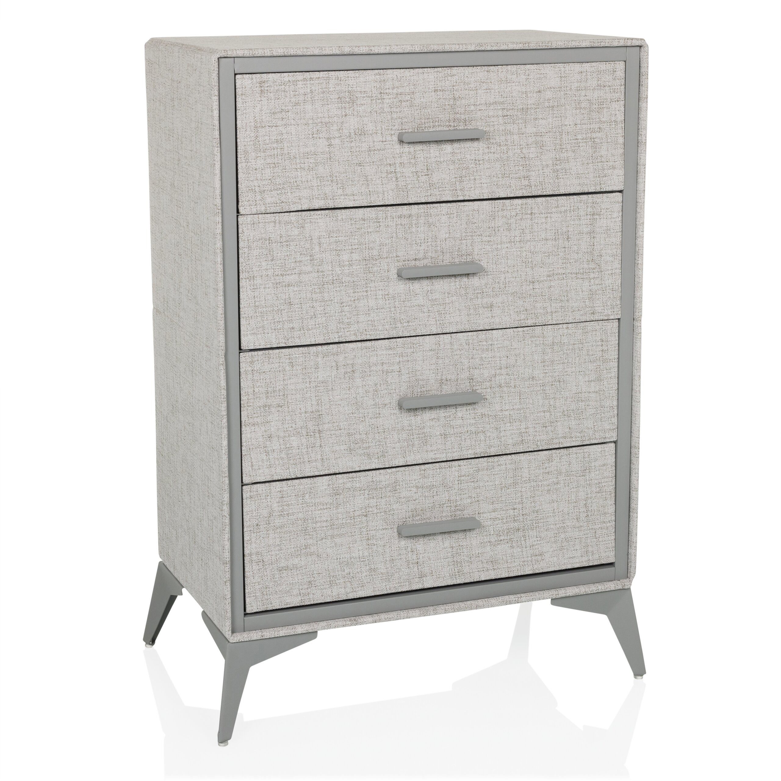 hjh LIVING Kommode SKUFFY Sideboard H/B/T: 90.0 x 60.0 x 35.5 cm, Highboard mit 4 Stoff-Schubladen, Metallgestell, Schubladenkommode