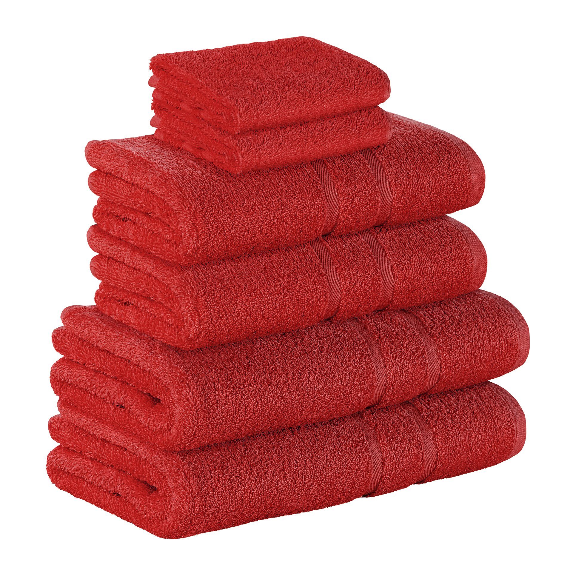 StickandShine Handtuch Set 2x Gästehandtuch 2x Handtücher 2x Duschtücher als SET in verschiedenen Farben (6 Teilig) 100% Baumwolle 500 GSM Frottee 6er Handtuch Pack, 100% Baumwolle 500GSM
