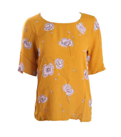 minimum Klassische Bluse »minimum Elvire Kurzbluse ausgefallenes Damen Blusen-Shirt Kurzarm Sommer-Shirt Gelb«