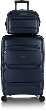 Heys Kosmetikkoffer Milos, navy blau, Beautycase Schminkkoffer mit Trolley-Aufsteck-System