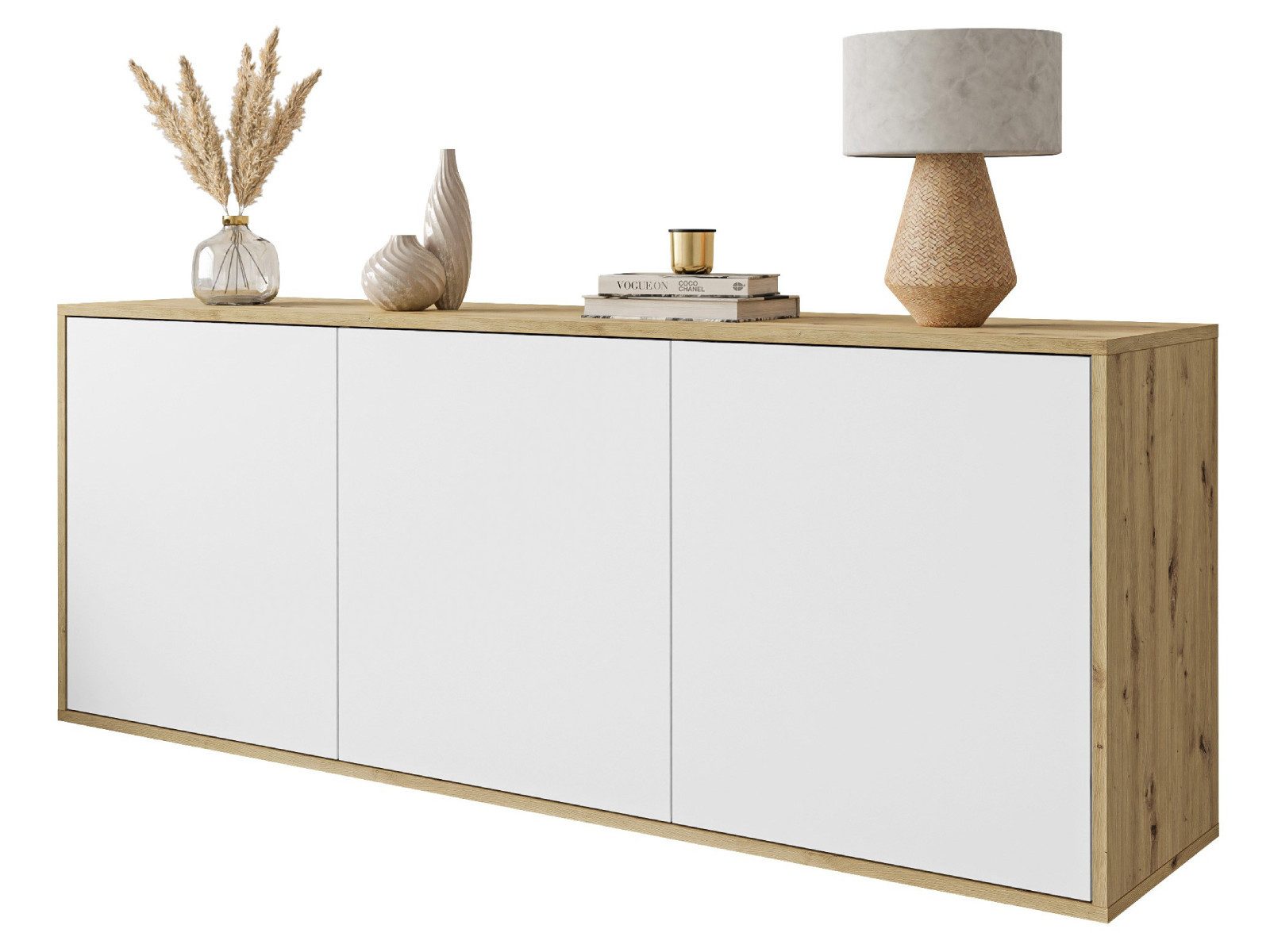 yourhouse24 Kommode Sanayi Hängende Sideboard Push-Open 154 cm