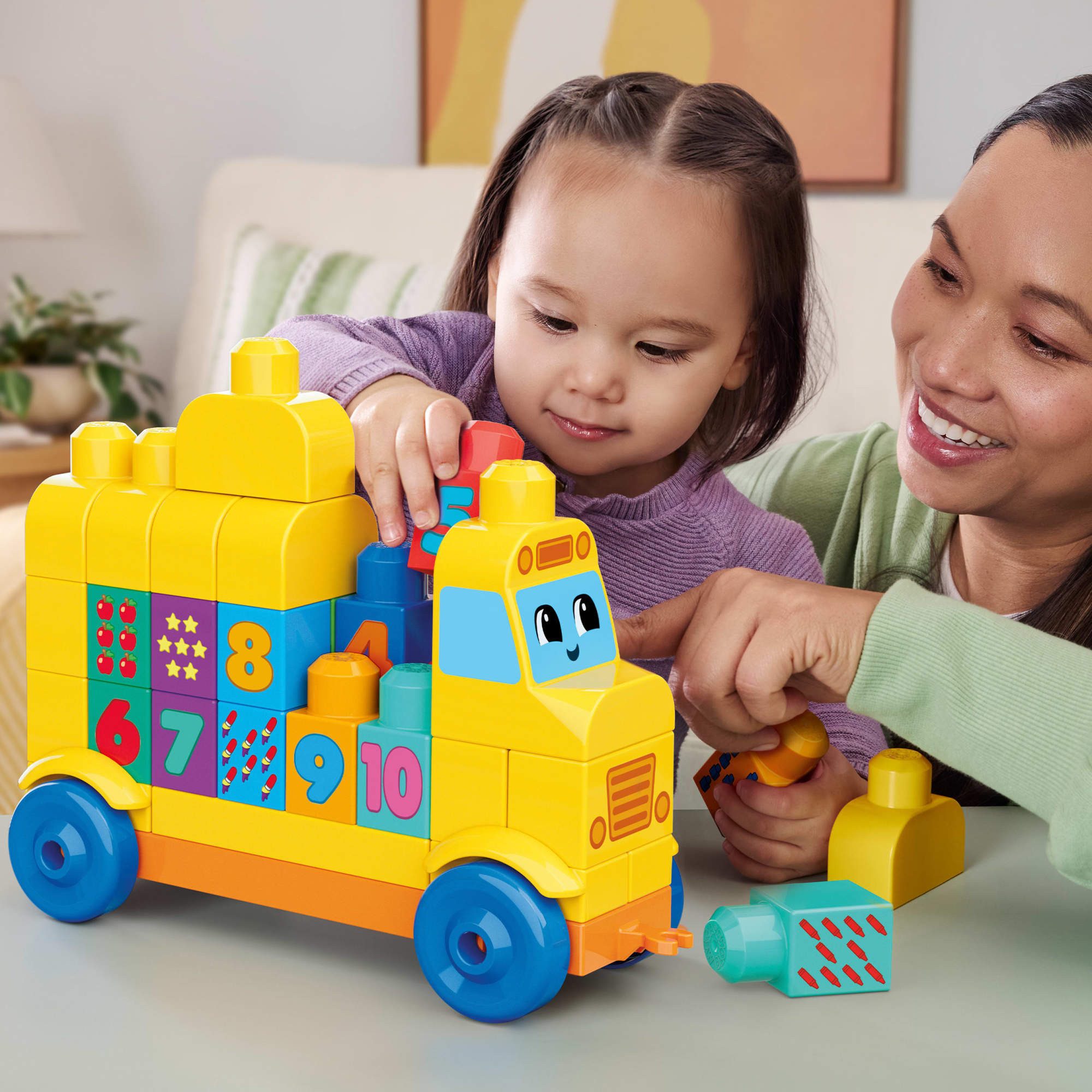 MEGA BLOKS MEGA BLOKS Bau- und Lernbus Spielbausteine – Bild 4 von 5