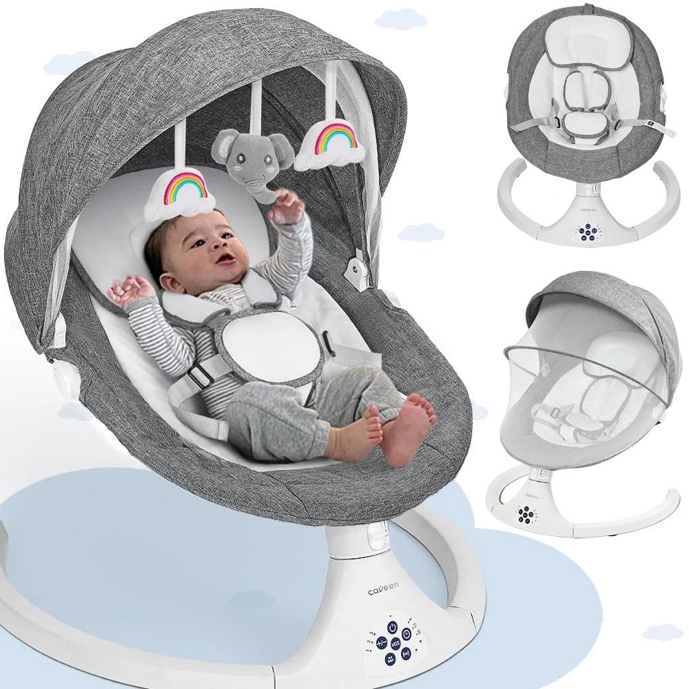 Insma Babyschaukel 5 Gang Elektrische bluetooth-Babywippe, mit 10 Liedern u günstig online kaufen