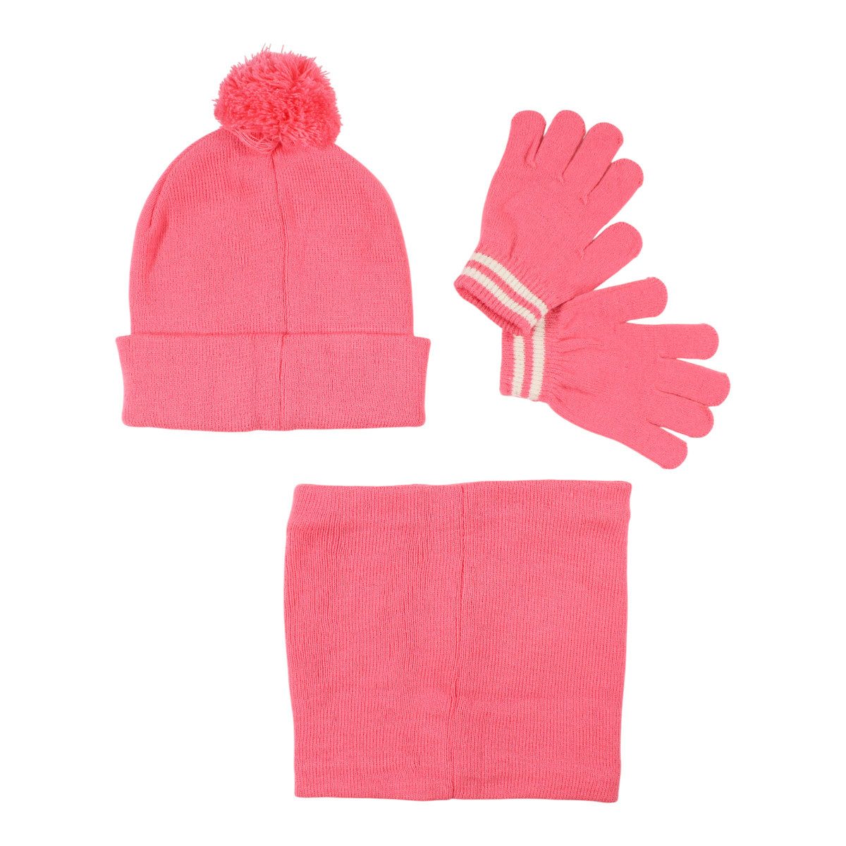 Disney Fleecemütze Disney Stitch Angel Set Kinder 3tlg Set Wintermütze Snood Handschuhe (Spar-Set, 3-St)