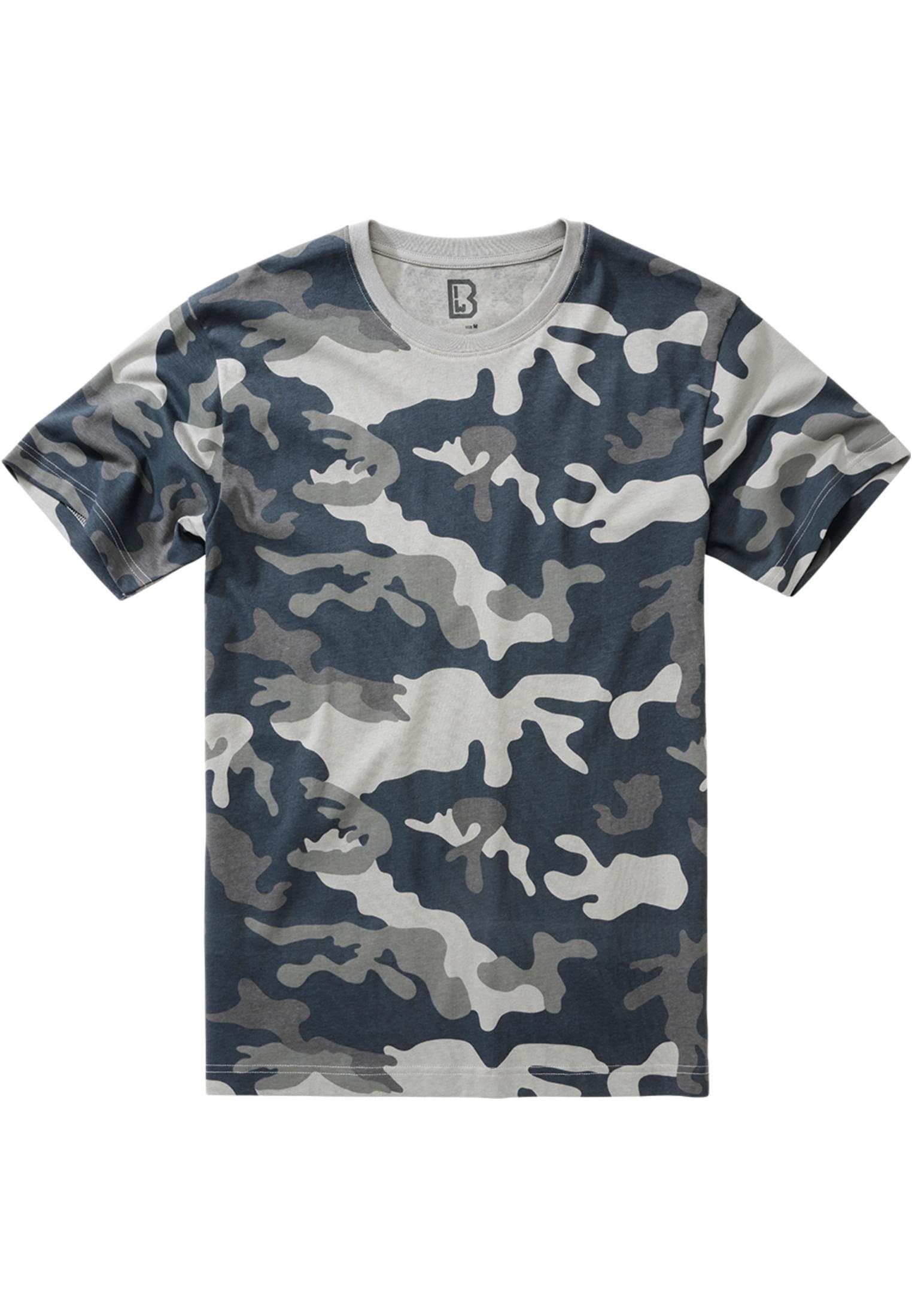 Brandit Kurzarmshirt Herren camo Brandit Shirt Premium (1-tlg) grey