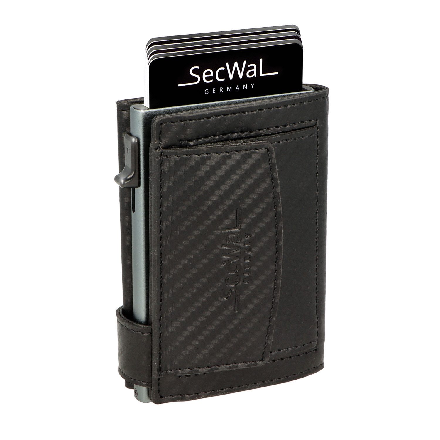 SecWal Geldbörse, Kartenetui mit Münzfach Druckknopf, Slim Wallet, RFID Schutz, Geldbeutel klein, für Damen und Herren