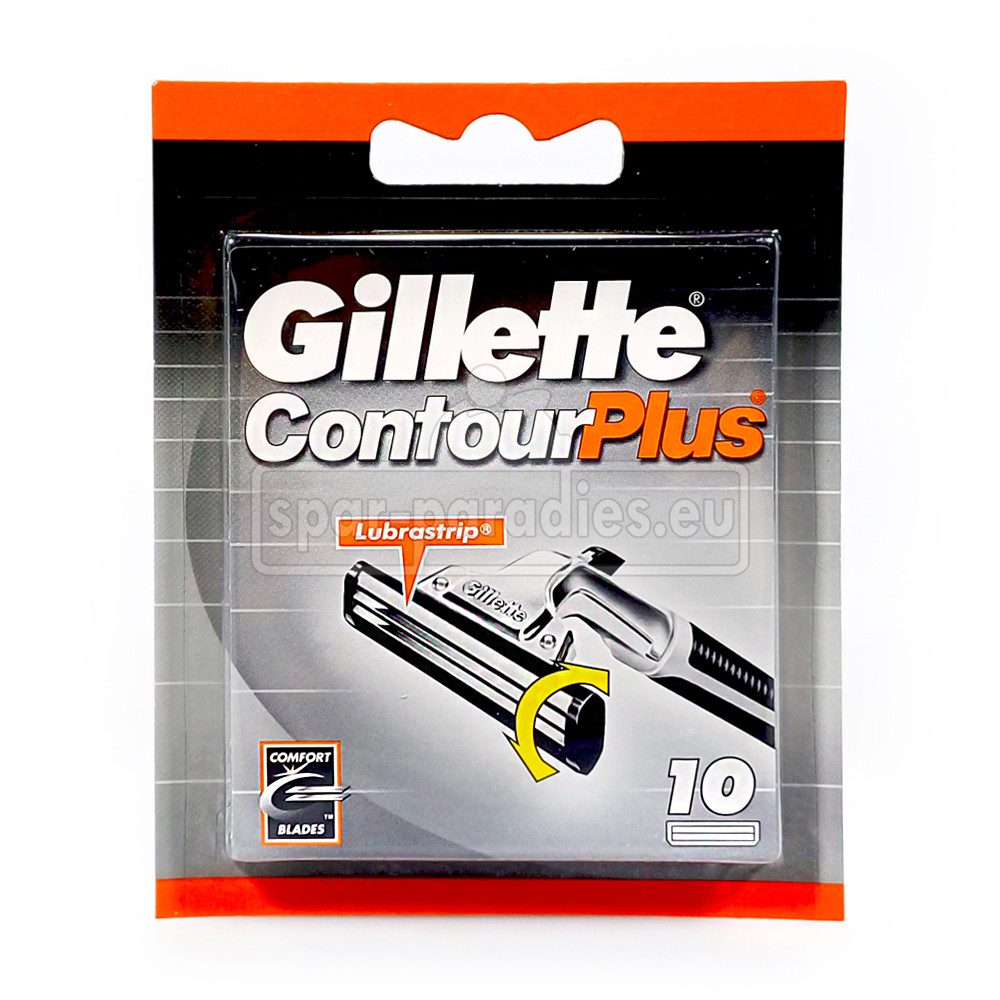 Gillette Rasierklingen Gillette Contour Plus Rasierklingen, 10er Pack, 3-tlg., mit aufschäumenden Hautconditioner