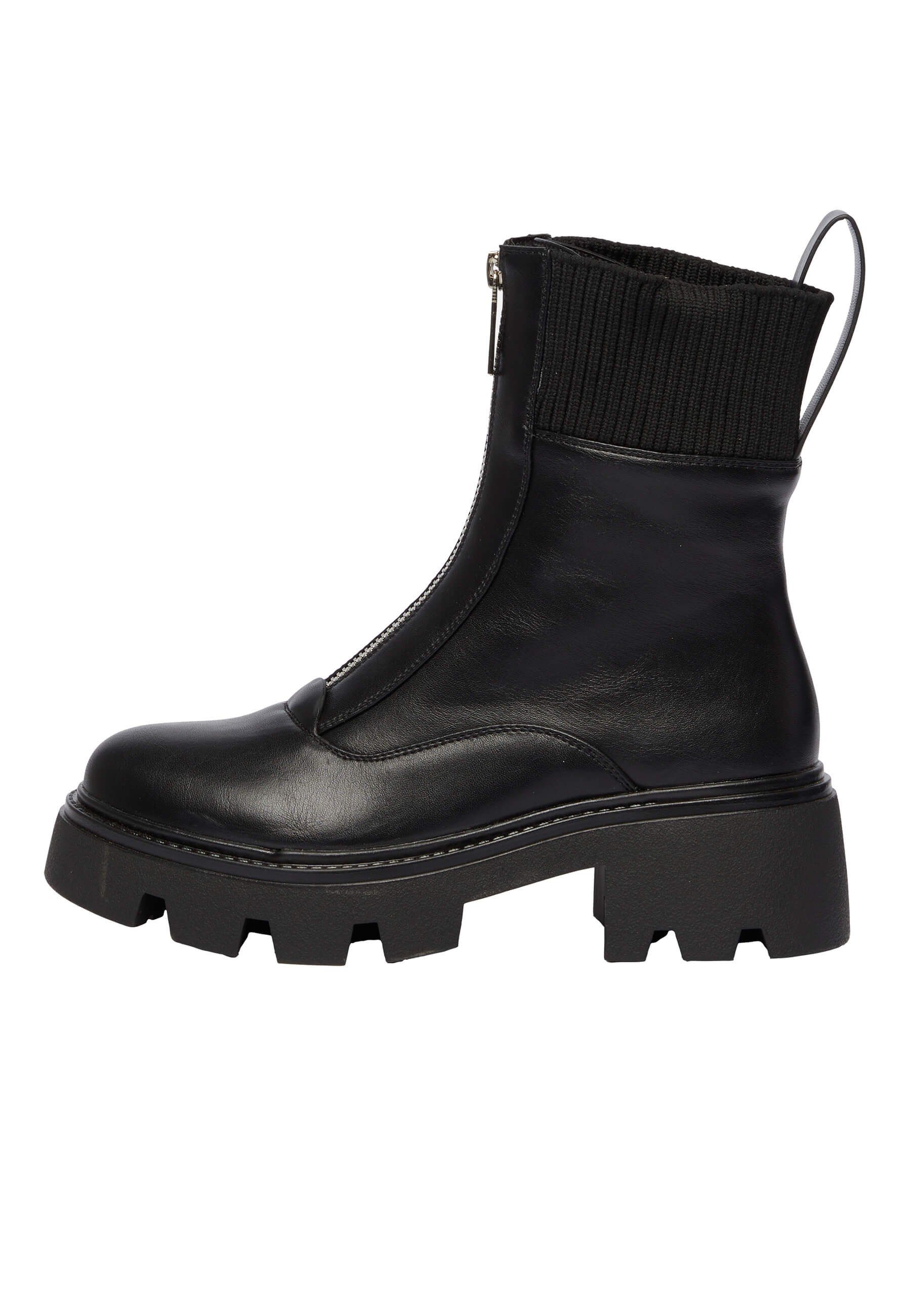 Vorne mia&jo modernem Mit Reißverschluss Stiefeletten mit Design Winterstiefelette