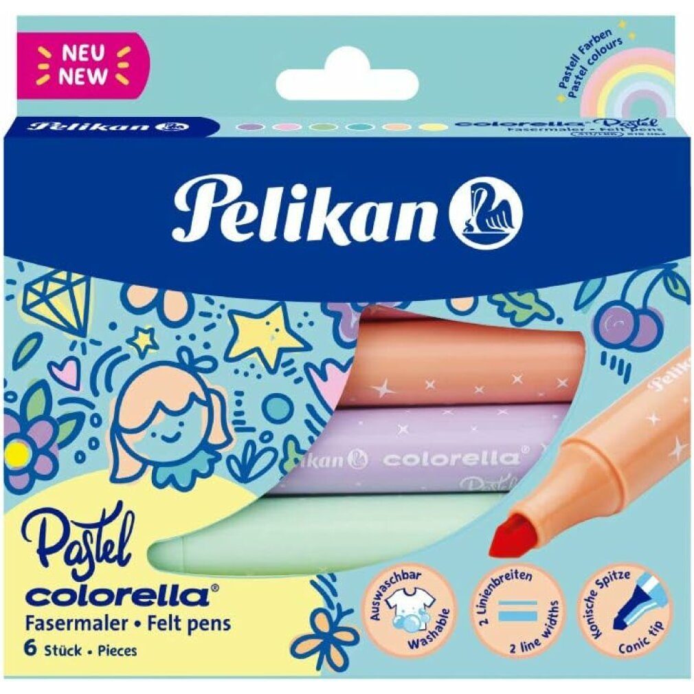 Pelikan Ручки Fasermaler Colorella 411/ FS6 pastell