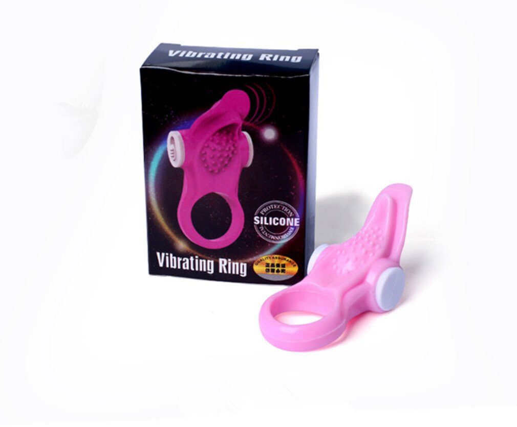 NEZEND Vibro-Penisring Penisring mit 2-tlg. für Frauen, PVC, und Packung zungenförmigen Männer Rosa Klitorisreizer