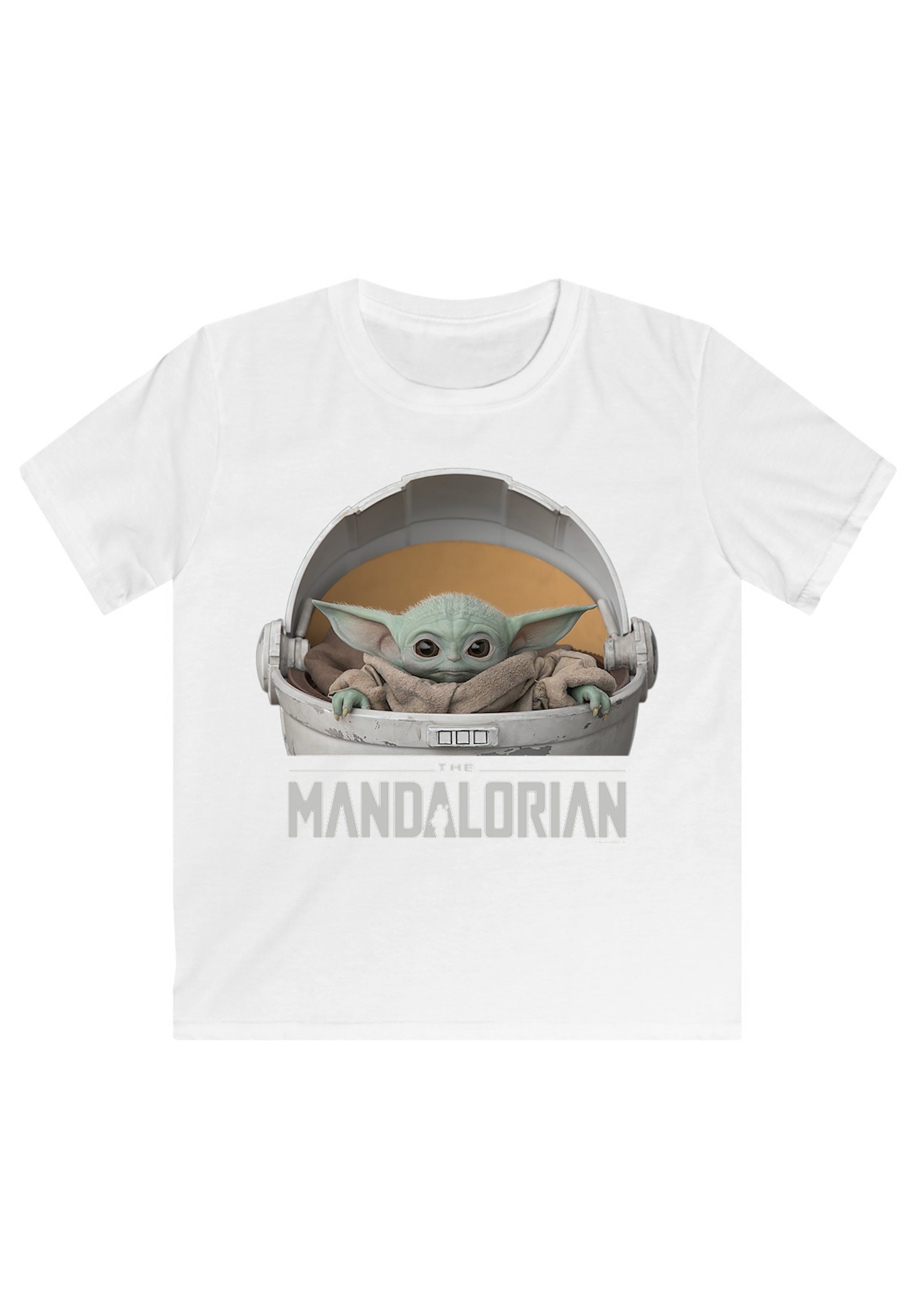 Print Star Baby Mandalorian T-Shirt Yoda F4NT4STIC The Wars weiß
