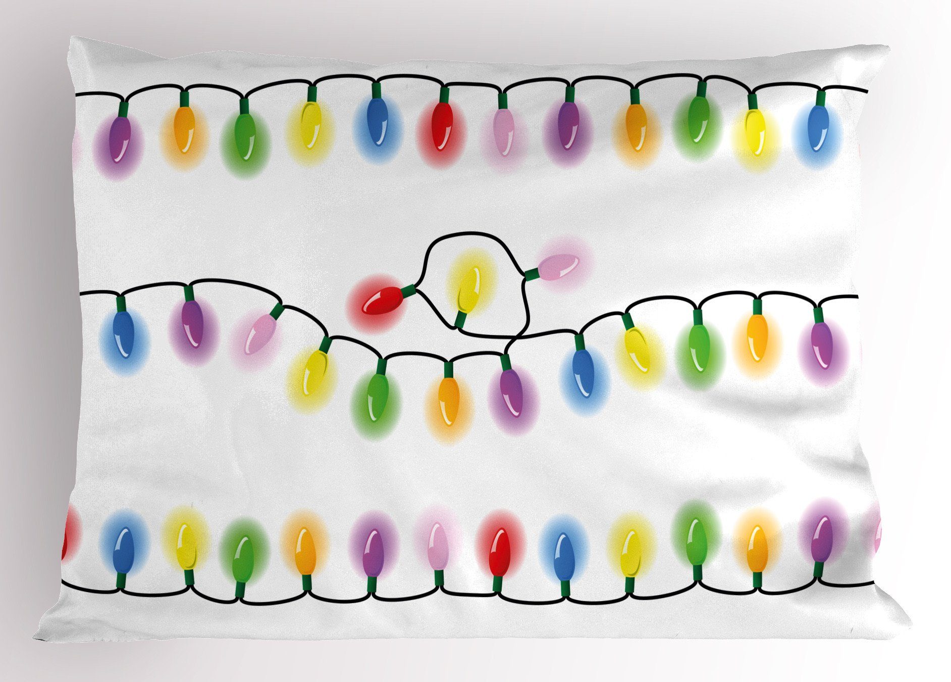 Kissenbezüge Dekorativer Standard King Size Gedruckter Kissenbezug, Abakuhaus (1 Stück), Weihnachten Leuchtende Farben Partei