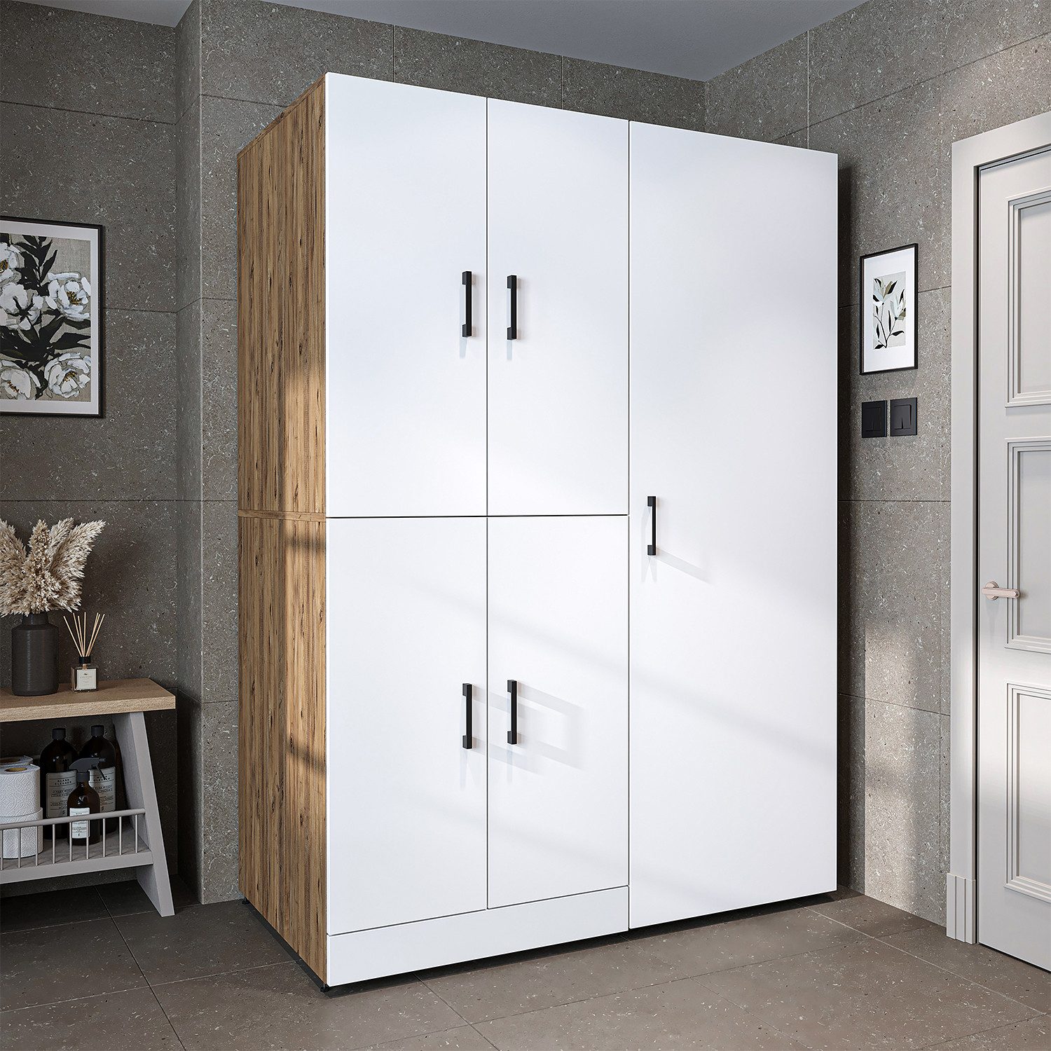 Roomart Waschmaschinenumbauschrank Roomart Dora 130 cm (Waschmaschinenschra günstig online kaufen