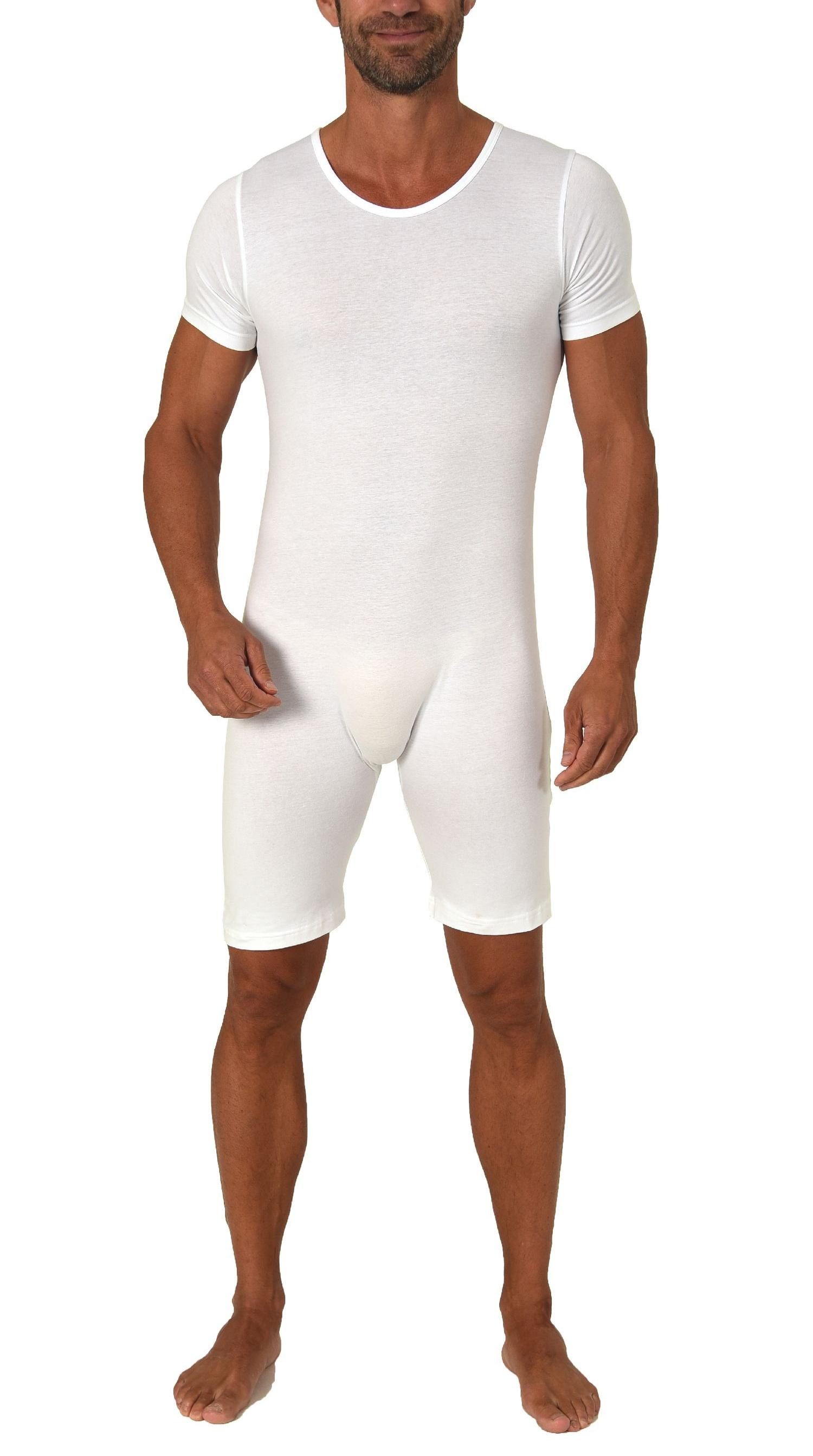 Normann Pyjama Pflegebody kurzarm UNISEX mit diagonalem Reißverschluss am Rücken