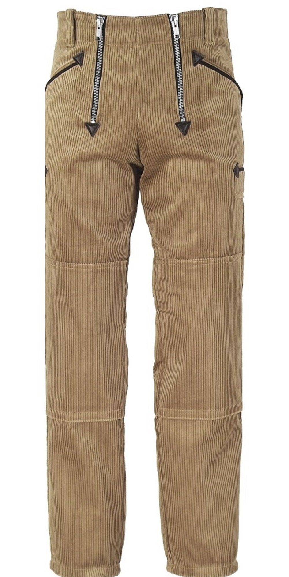 JOB Arbeitshose Zunfthose Trenkercord braun gerade Form