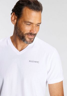 H.I.S V-Shirt (3-er Pack) mit kleinem Brustprint