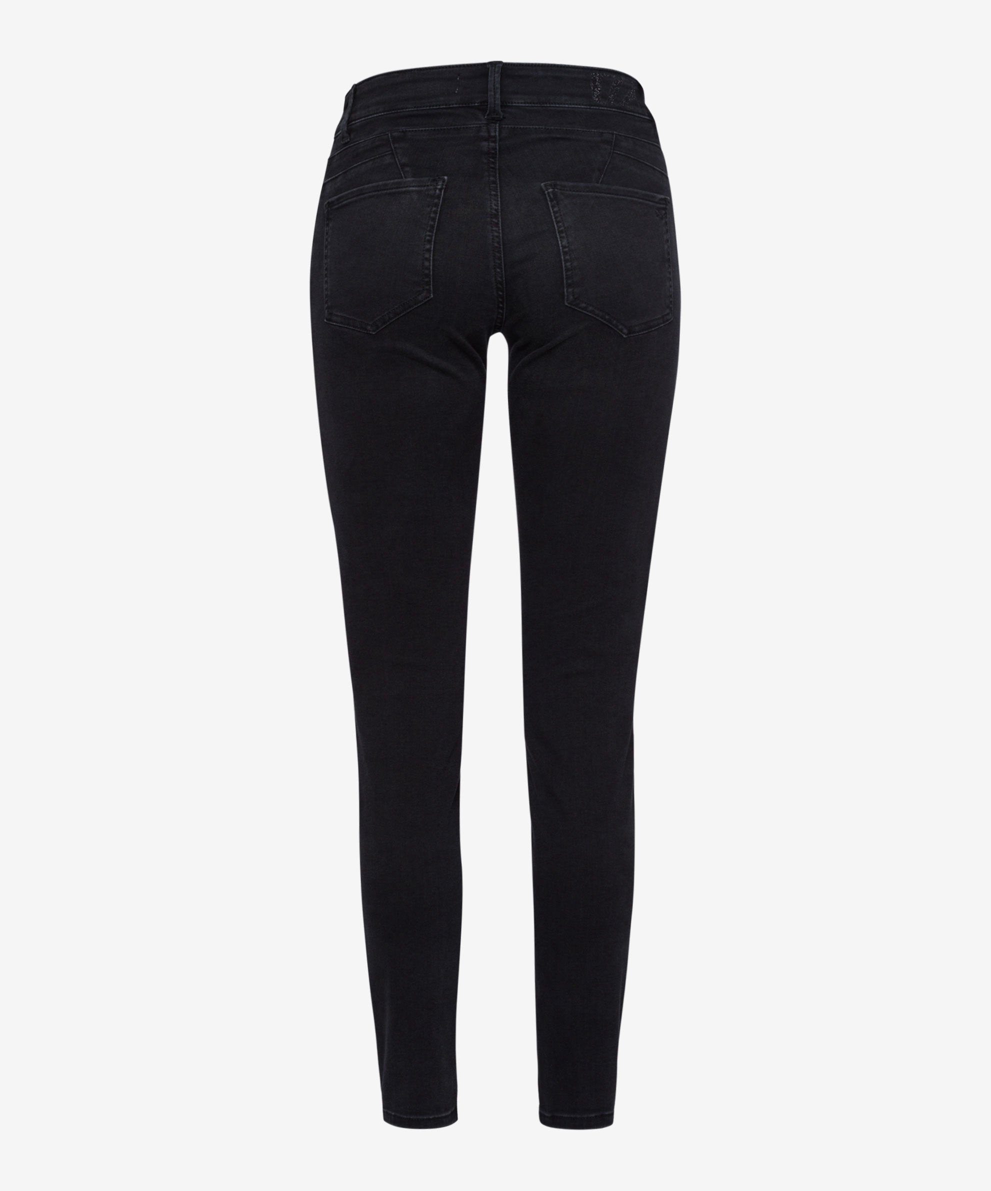 dark Push Brax Skinny-fit-Jeans used up-Effekt grey mit Five-Pocket-Röhrenjeans