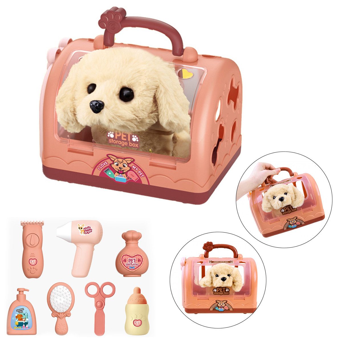 Welikera Kuscheltier Interaktiver Plüschhund mit Leine, läuft, bellt & wede günstig online kaufen