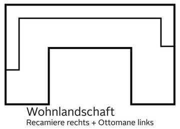 Mr. Couch Wohnlandschaft Tobi, wahlweise mit Kaltschaum (140kg Belastung/Sitz) und RGB-Beleuchtung