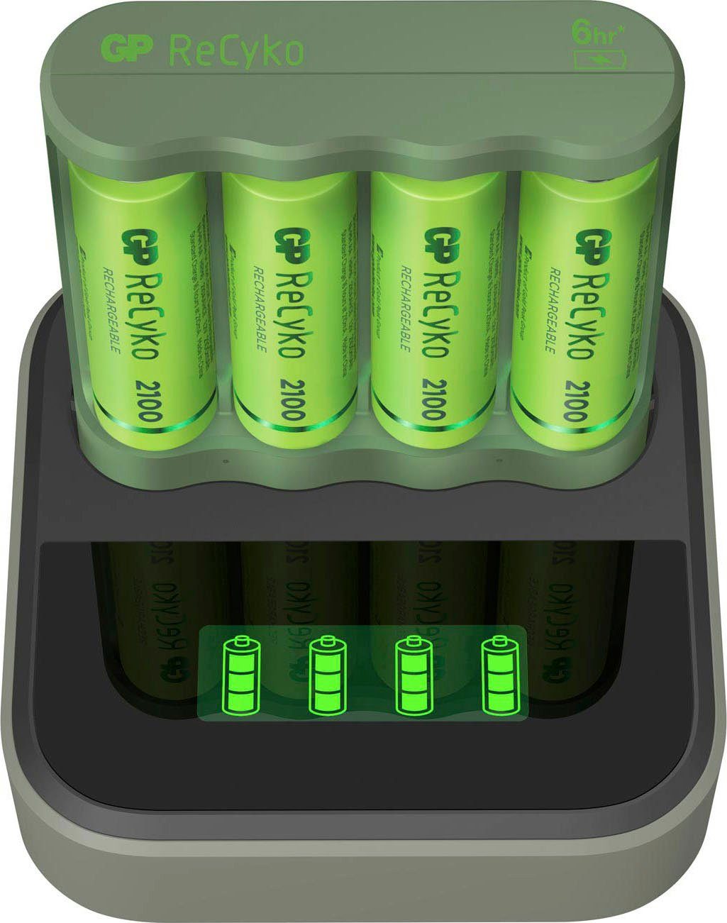 GP Batteries USB-Akkuladegerät B421 mit Docking Station Akku-Ladestation