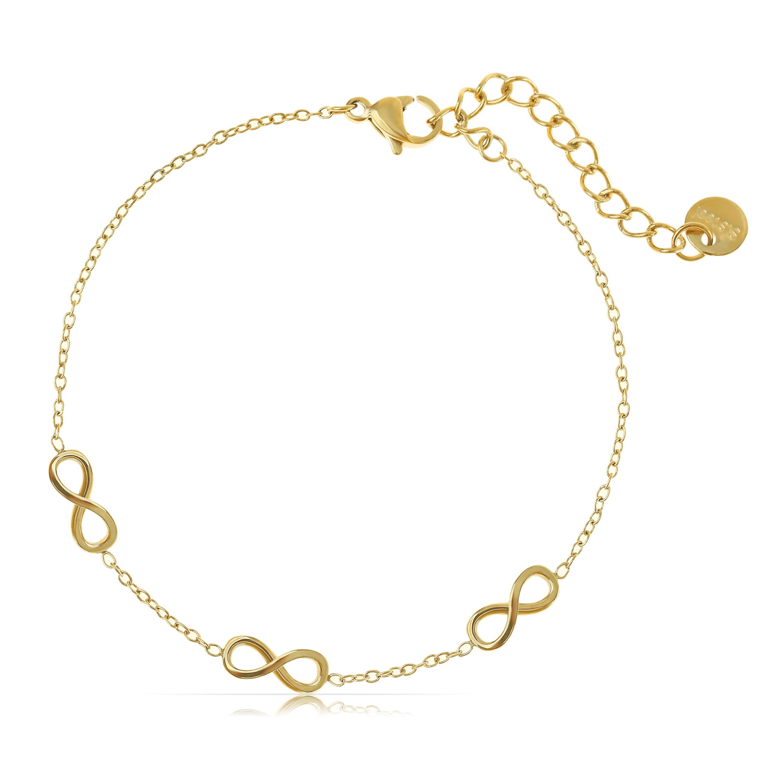 Made by Nami Edelstahlarmband Damen Gold mit Unendlichkeitszeichen aus Chir günstig online kaufen