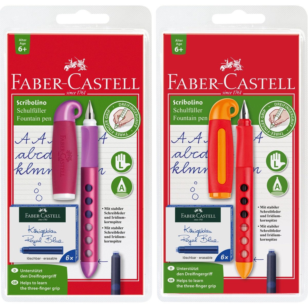 Faber-Castell Füller FABER-CASTELL Schulfüller Scribolino Linkshänder