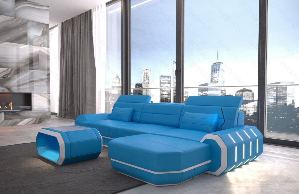 Sofa Dreams Ecksofa Ledersofa Roma L Form Mini, Designersofa