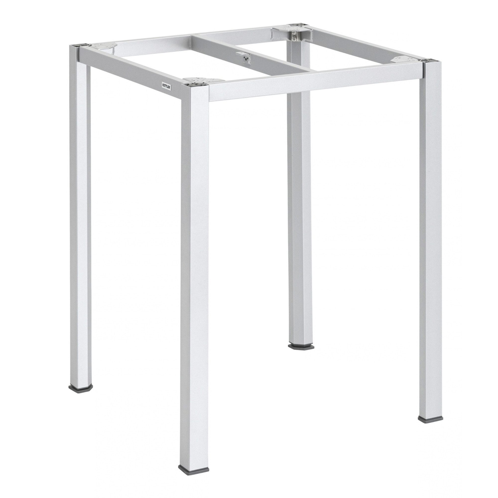 KETTLER Gartentisch Kettler CUBIC Bar Tischgestell 70 x 70 x 96 cm silber Aluminiumgestell