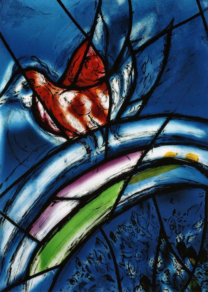 Marc "Der Chagall Postkarte Regenbogen" Kunstkarte