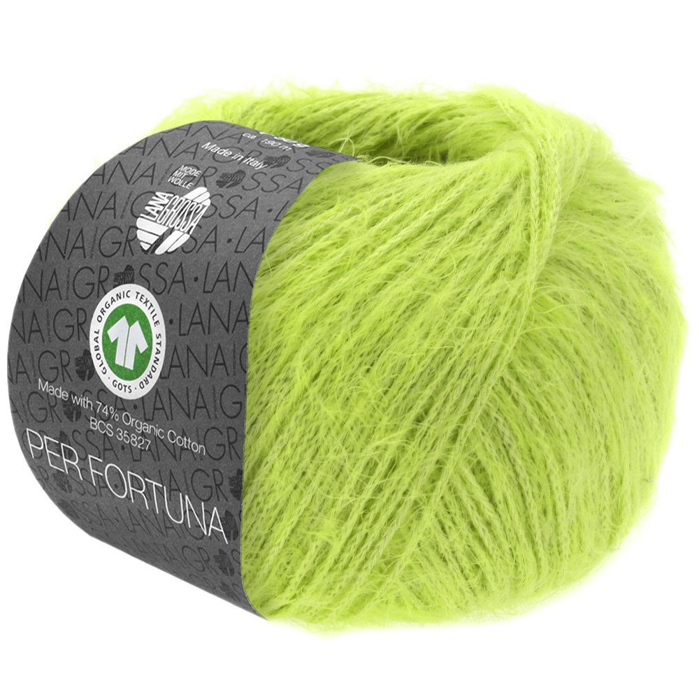LANA GROSSA PER FORTUNA Häkelwolle, 190 m (flauschiges Kettengarn aus Bio-Baumwolle mit GOTS-Zertifikat), 50 g