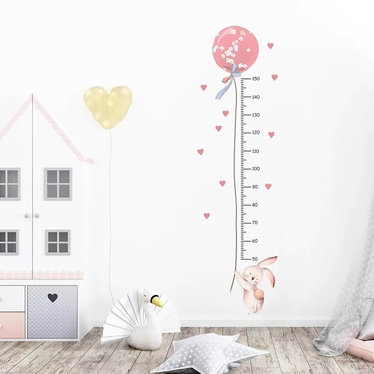 Montegoni Wandtattoo Kinder-Wandaufkleber-Deko 2 Stück Kaninchen-Ballon günstig online kaufen