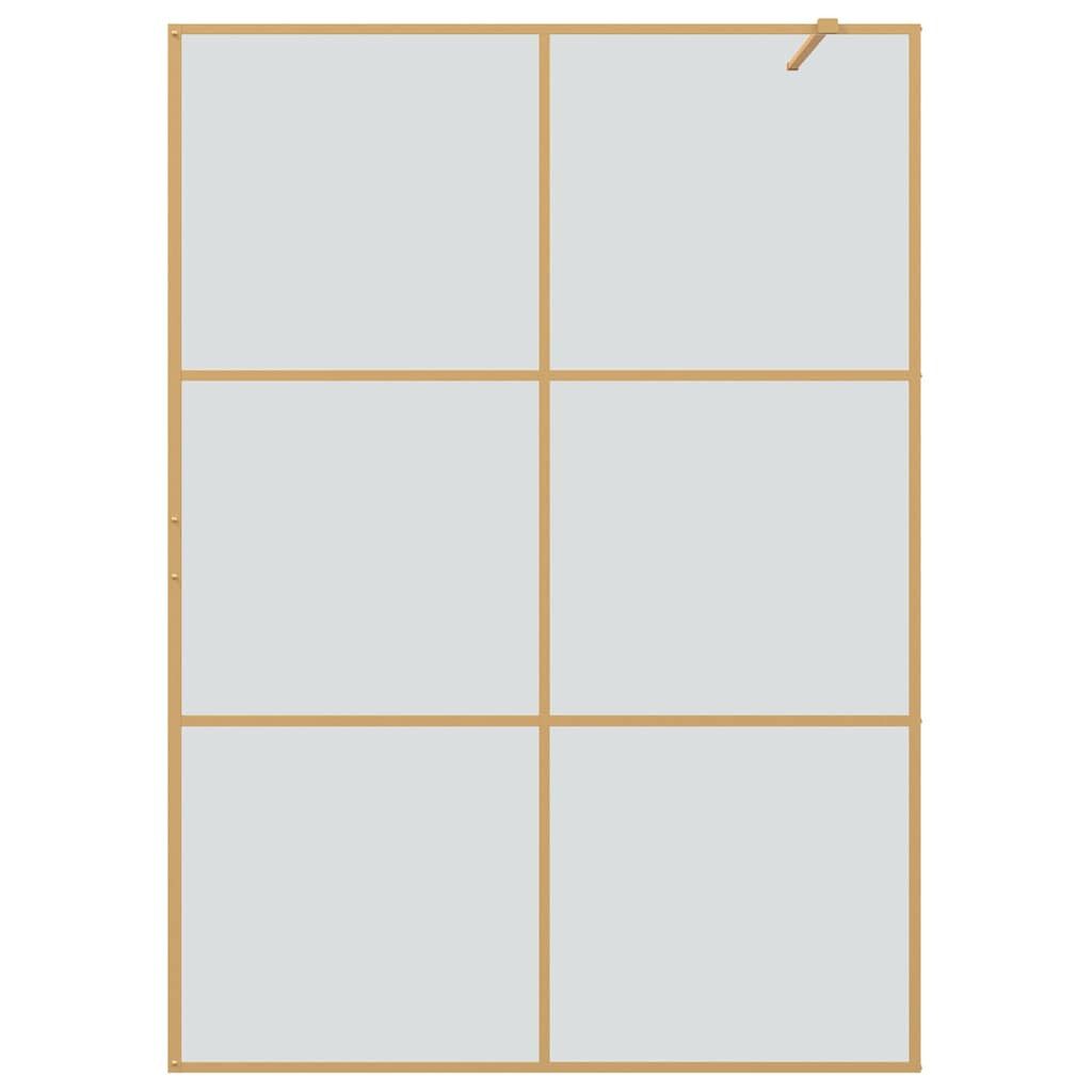 vidaXL Duschwand Walk-in Duschwand Gold 140 x 195 cm Gehärtetes Glas, (1 tlg) – Bild 4 von 5