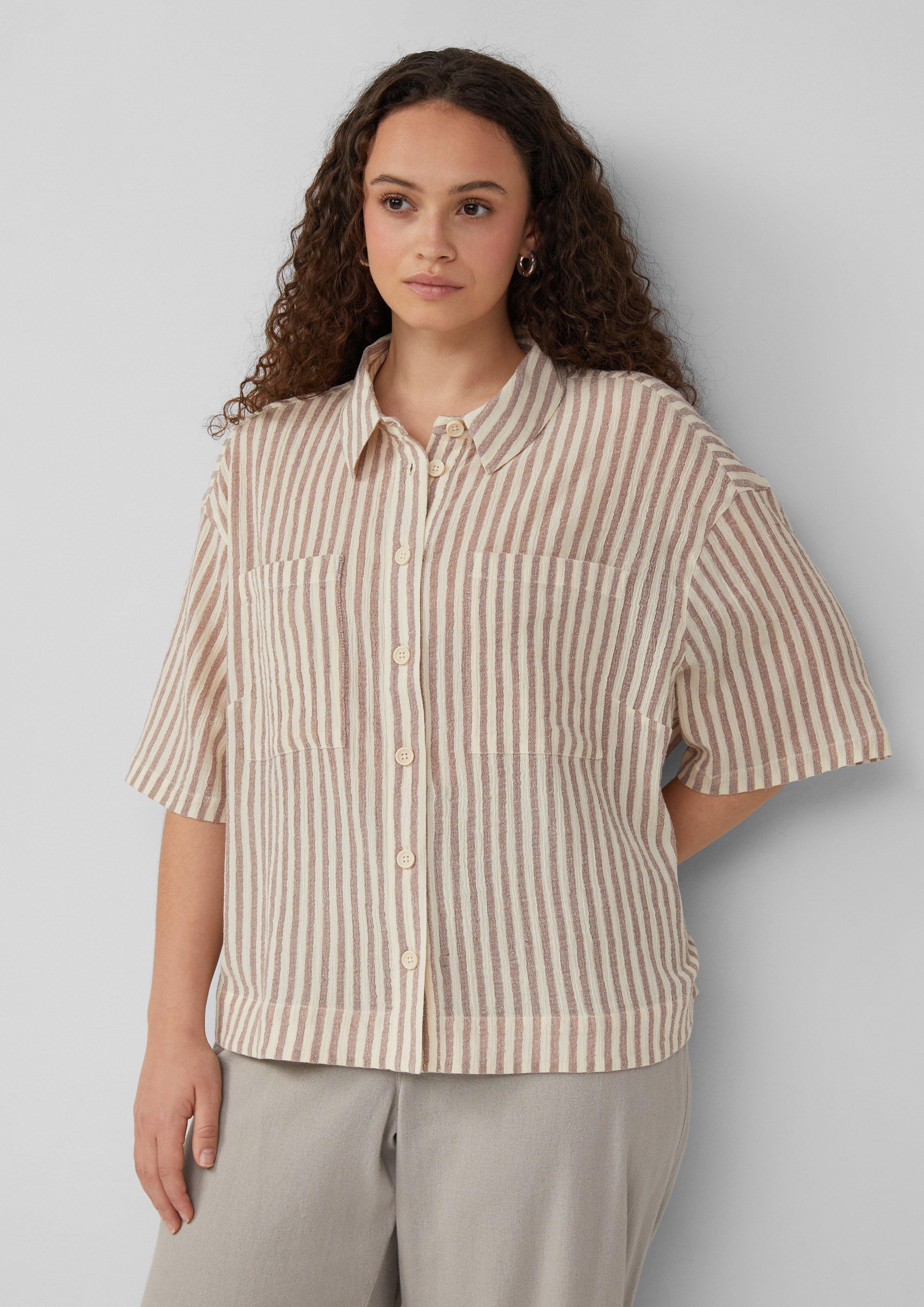 Langarmbluse Gestreifte Bluse im Loose Fit