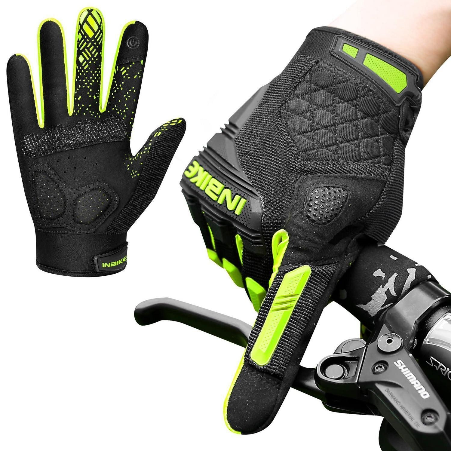 LuxusKollektion Fahrradhandschuhe MTB Handschuhe Herren Damen atmungsaktiv Touchscreen Grün XXL (1-St)