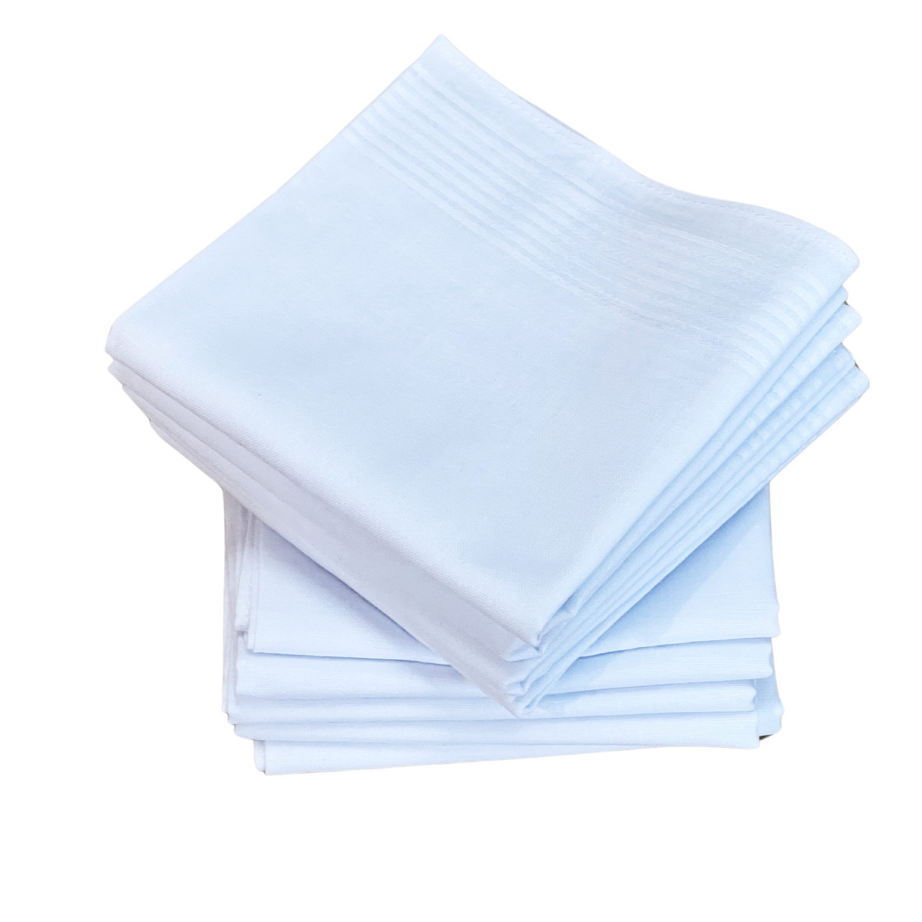 Babymajawelt Taschentuch Stofftaschentücher Set für Herren, 10er Set, Weiß, (10-St. Set), Einstecktuch, Trostspender, Langlebig, Extrem Reißfest