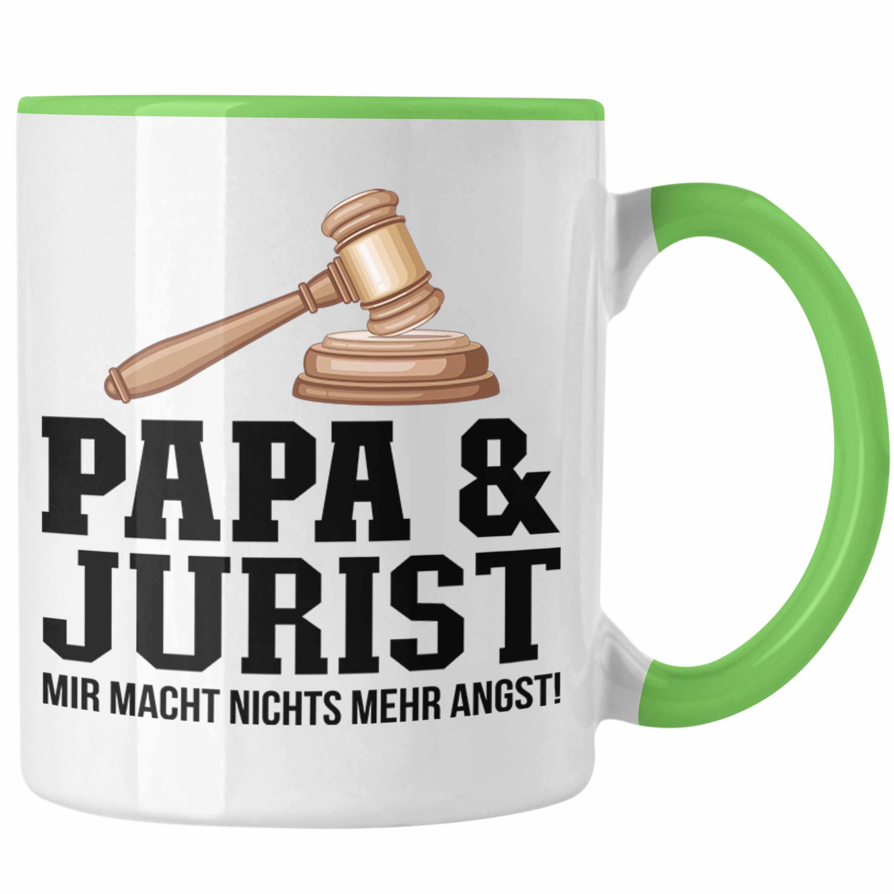 Trendation Tasse Trendation Jurist Papa für Geschenkidee Tasse Vater Grün Juriste Jura - und