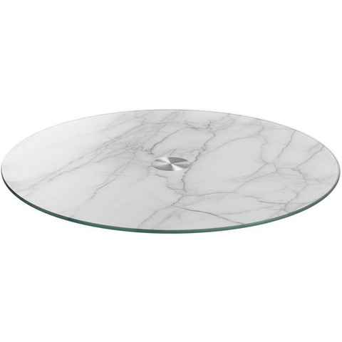 LEONARDO Servierplatte Turn, Glas, Marmoroptik, 33 cm