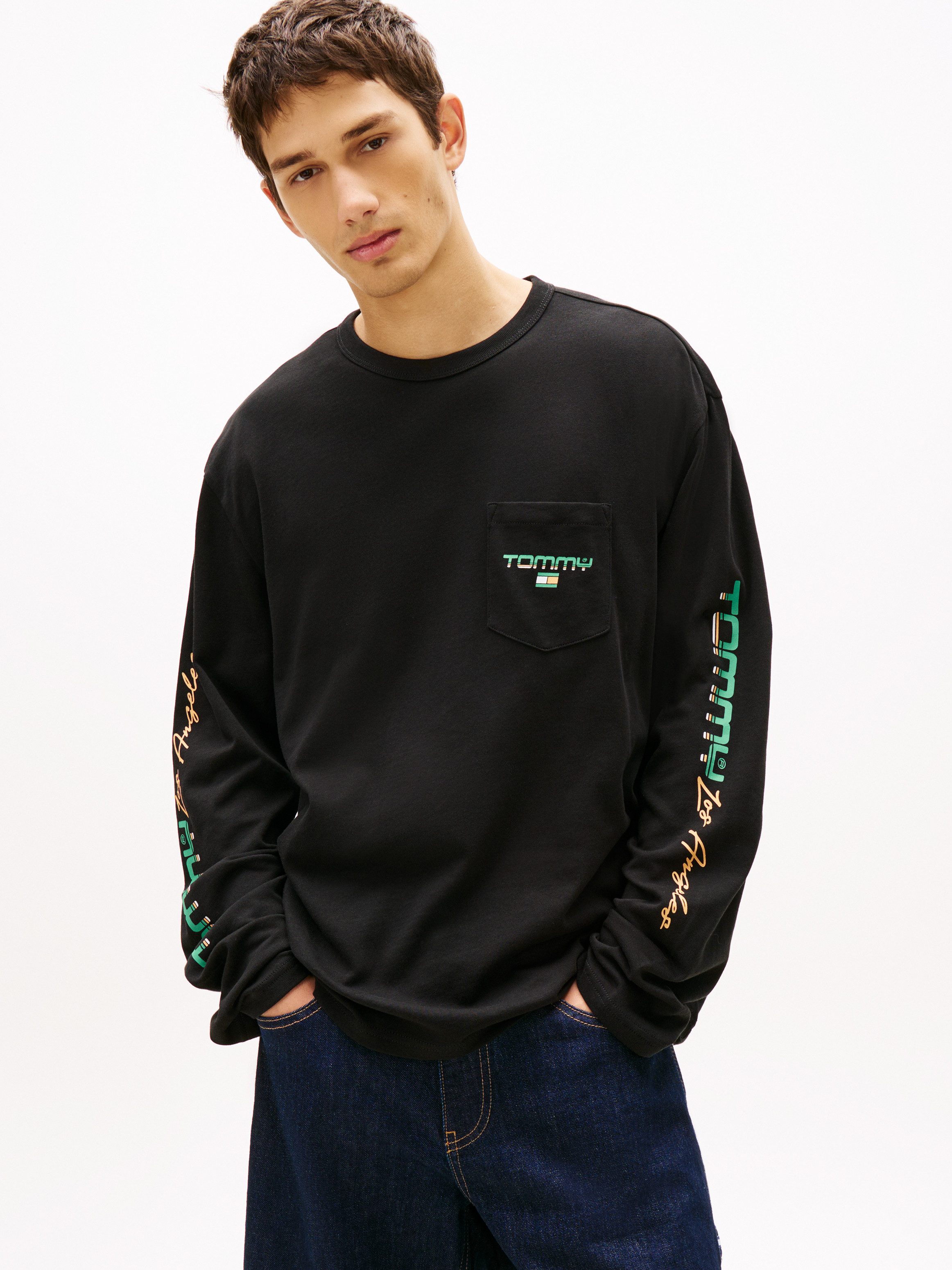 Tommy Jeans Langarmshirt RELAXED FIT mit Print