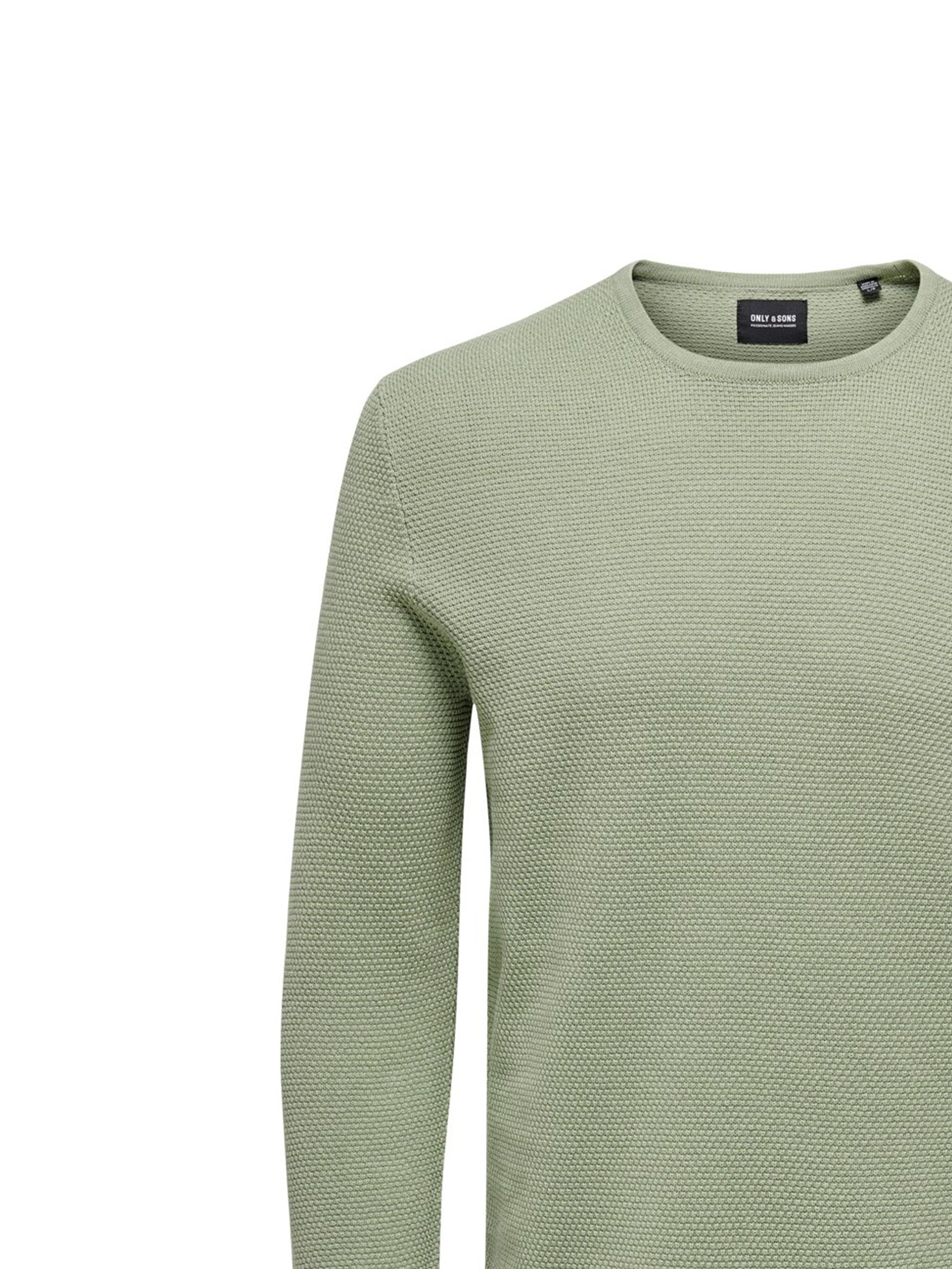 & SONS Strickpullover Langarm in Rundhals Strickpullover Sweater ONLY 4421 Dünner ONSPANTER Basic Mint