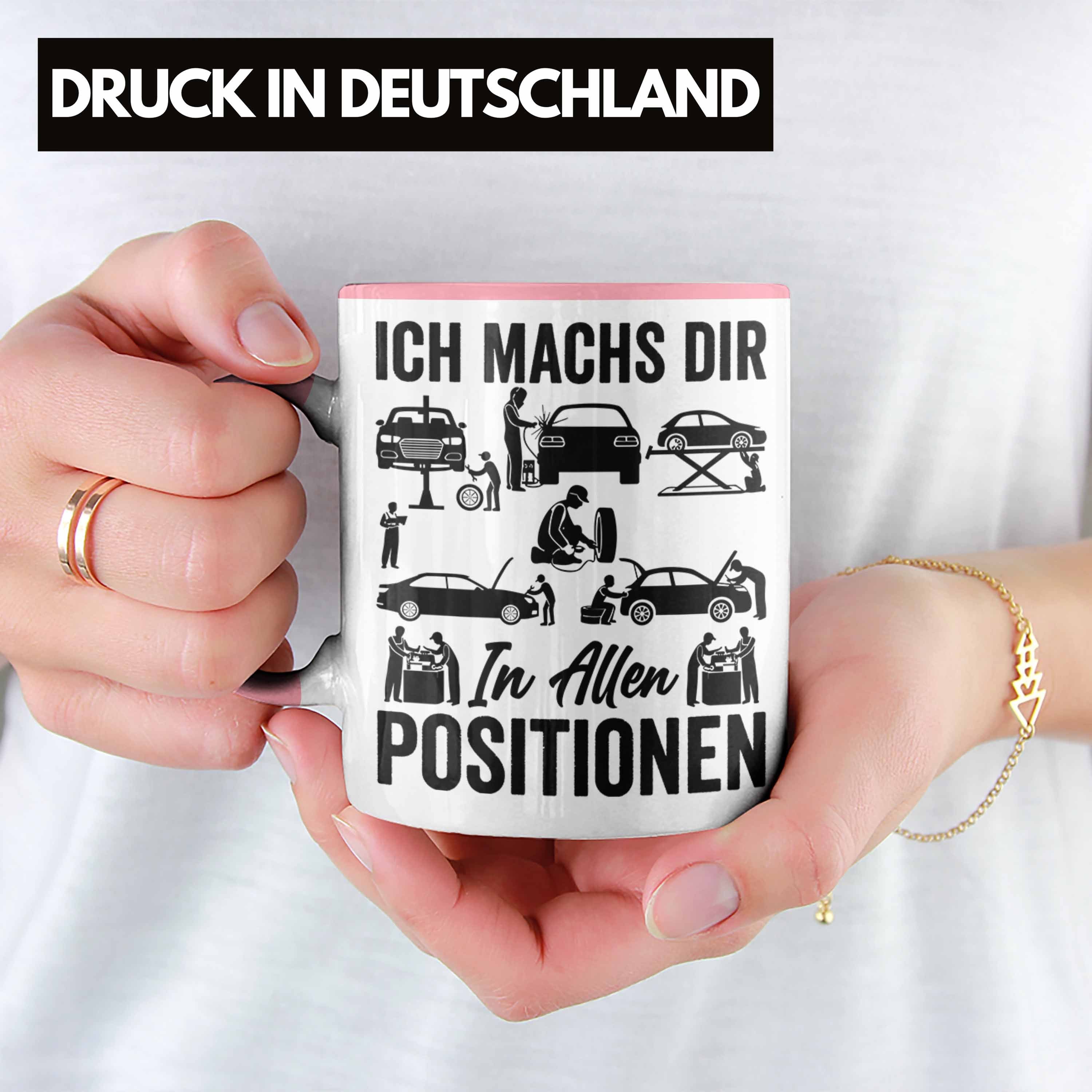 Mechatroniker MFZ Rosa Dir Mechaniker Tasse KFZ Posit Ich Trendation Geschenk Machs In Allen