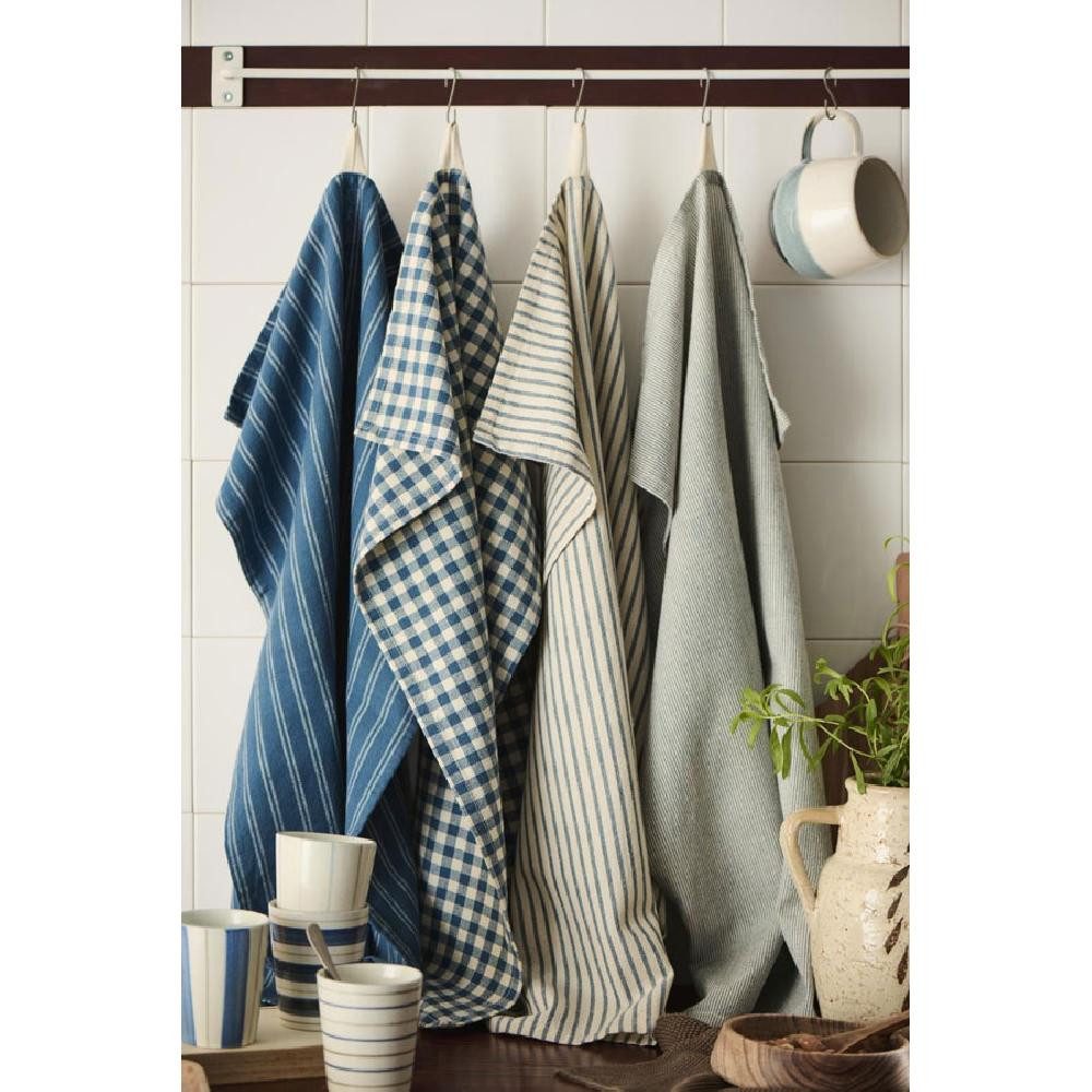 Ib Laursen Geschirrtuch Ib Laursen Geschirrtuch Lucas Dunkelblau mit Karos günstig online kaufen