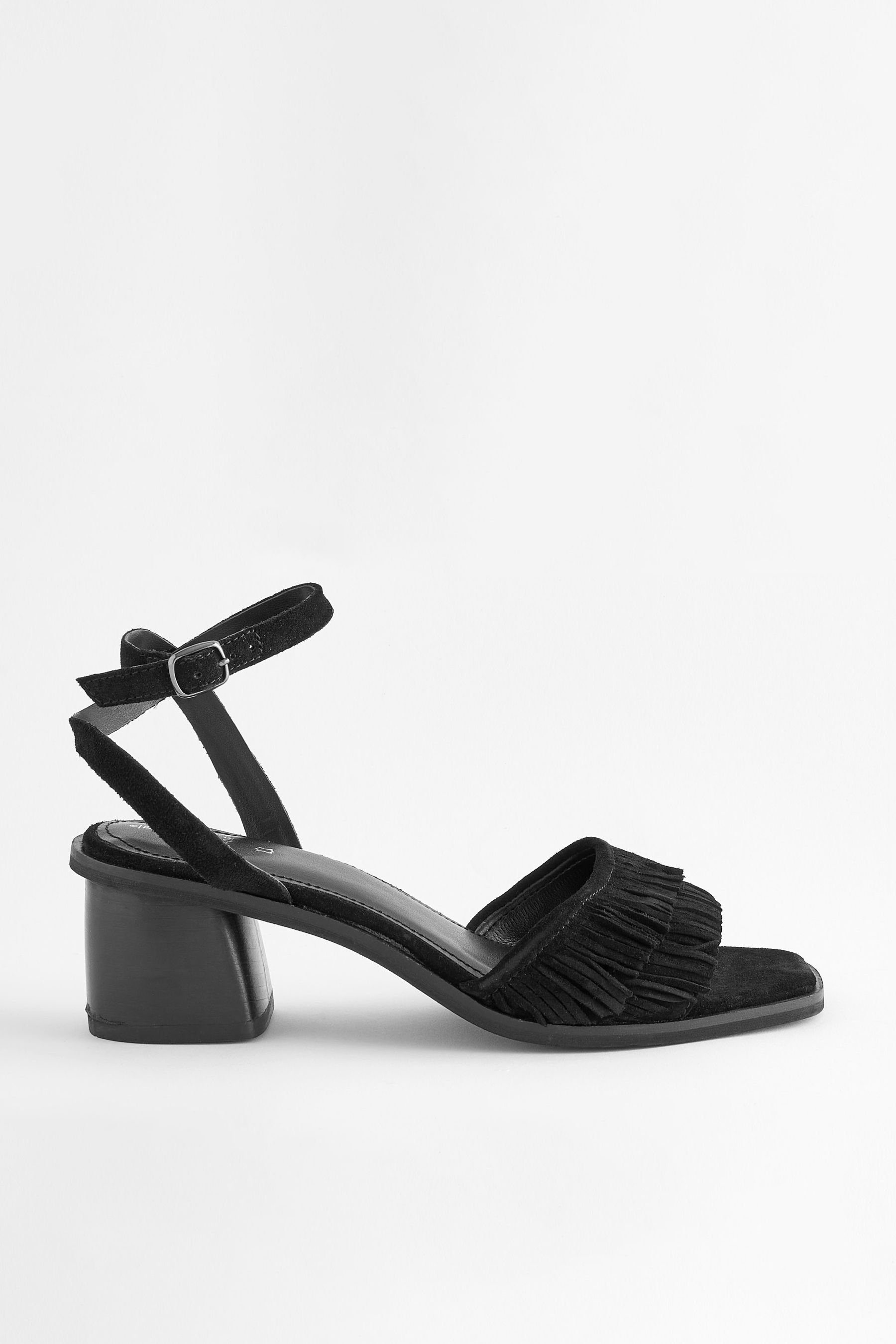 Next Forever Comfort® Sandaletten mit Fransen Sandalette (1-tlg) Black