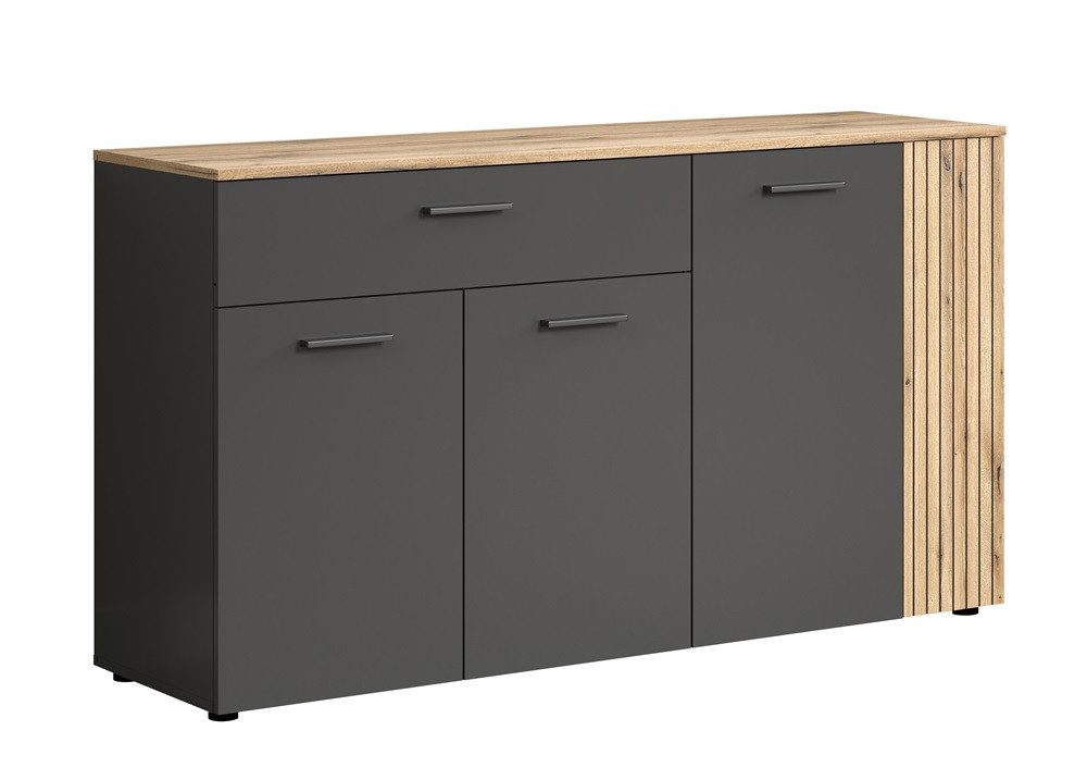 trendteam Sideboard Sideboard Esteban, Anthrazit / Coast Evoke Oak