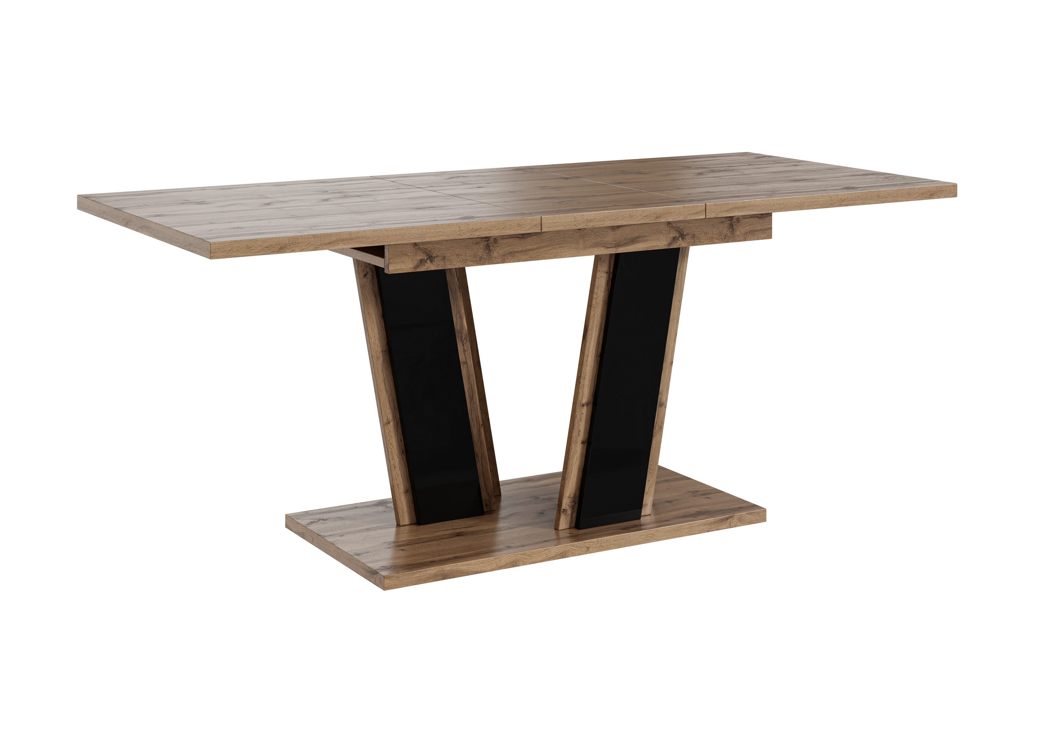 Home Collective Esstisch ausziehbar Tisch Küchentisch Esszimmertisch Ausziehtisch 120 / 140 cm (wählbar in 120-160 oder 140-180 x 80 cm Esszimmer Küche Wohnzimmer Esstisch erweiterbar), modernes Design mit Doppel-Säulengestell Wotan