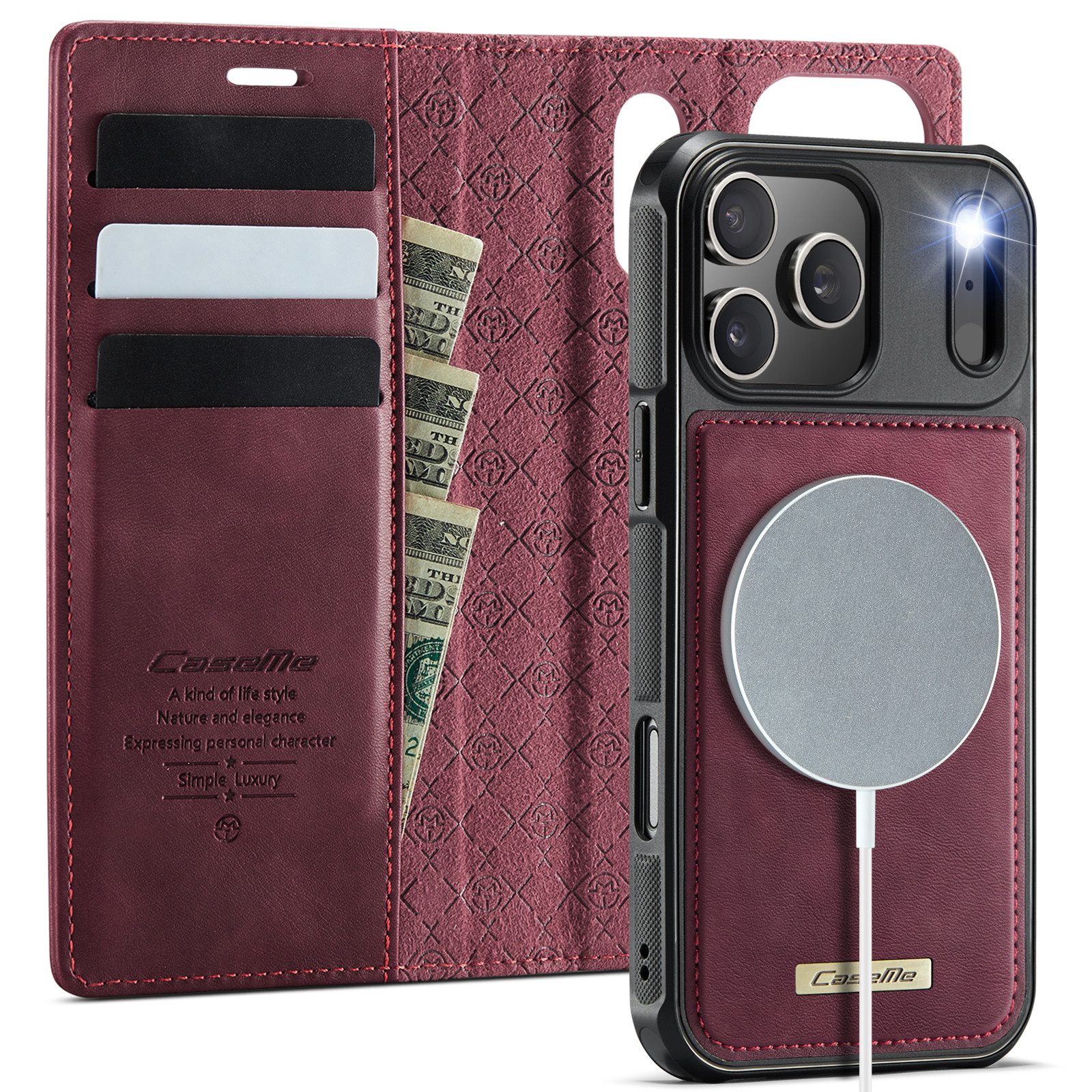 Mycotech Handyhülle Premium 2in1 Klapphülle mit abnehmbarem Magnet Case MagSafe – Bild 2 von 5