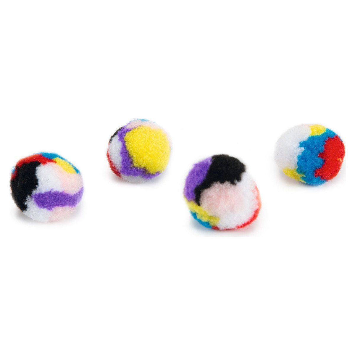 Tierball Katzenspielzeug Regenbogenball mit Katzenminze - 4 Stück