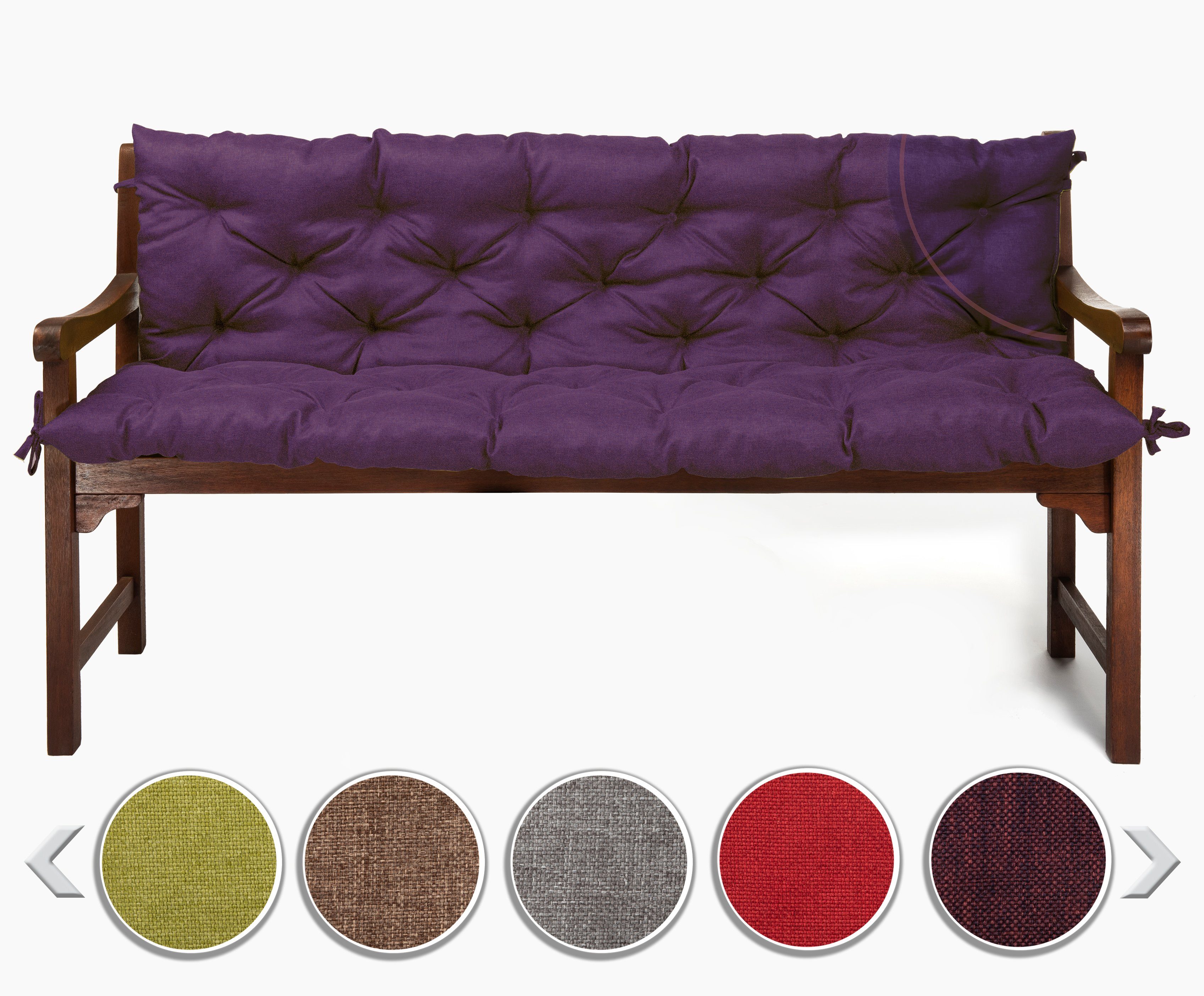 sunnypillow Bankauflage Bankauflage Stuhlkissen viele Farben und Größen zur Auswahl, 100 cm x 40 cm x 40 cm violett