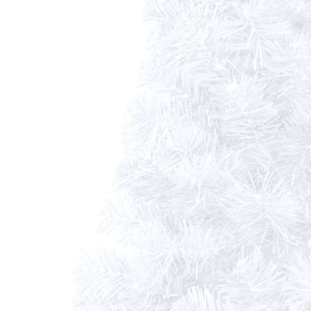 Ständer Künstlicher 180 Künstlicher PVC Weiß furnicato mit cm Halb-Weihnachtsbaum Weihnachtsbaum