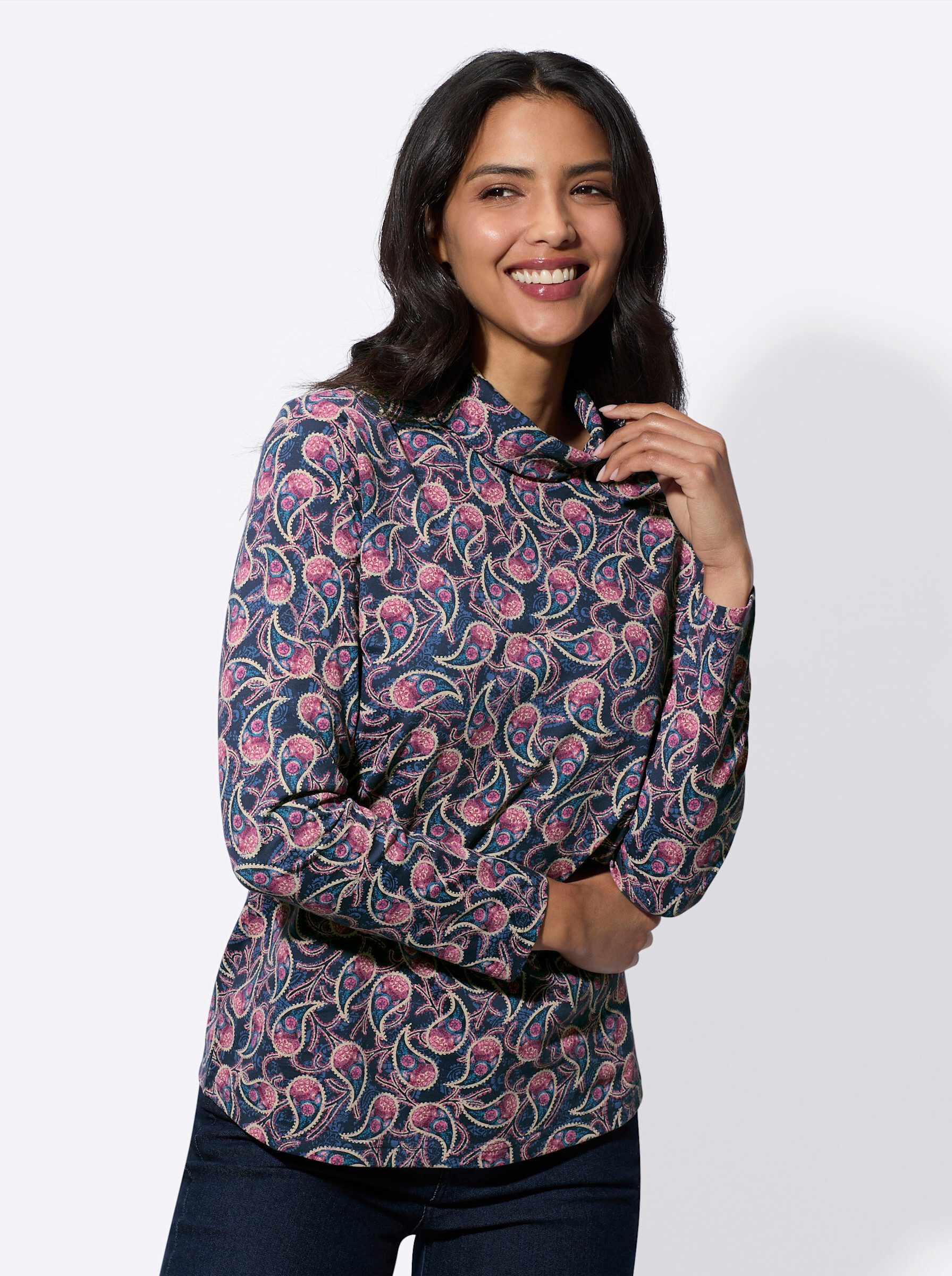 Sieh an! T-Shirt Stehkragenshirt günstig online kaufen