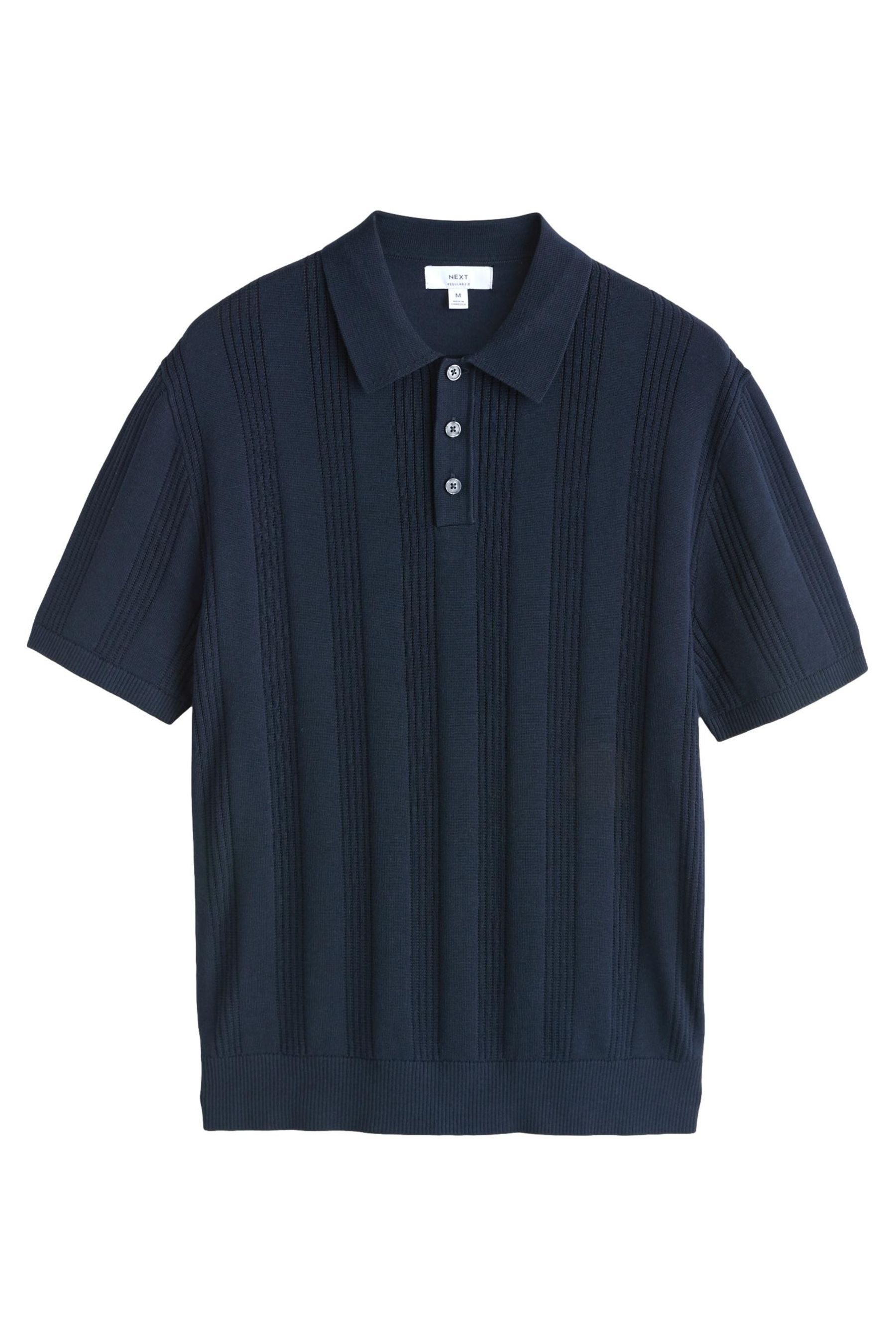 Next Poloshirt Regular Fit Poloshirt aus Strick, Pointelle (1-tlg) günstig online kaufen